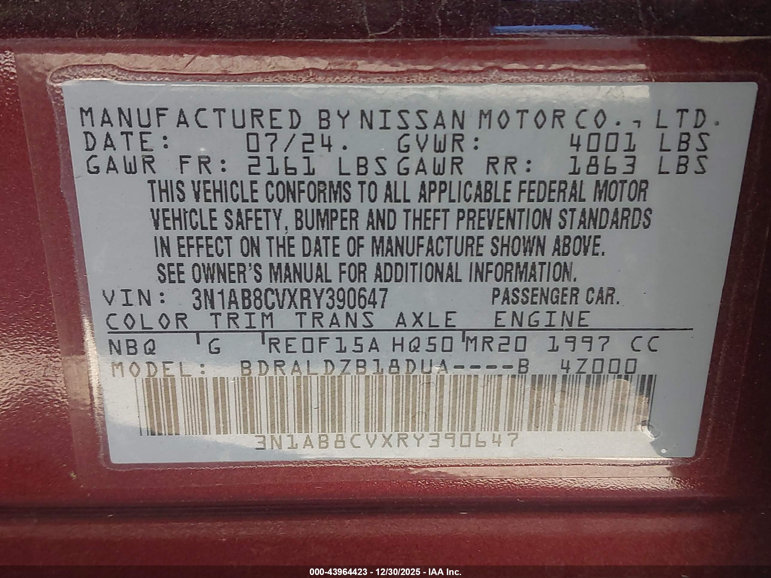 NISSAN SENTRA image 9