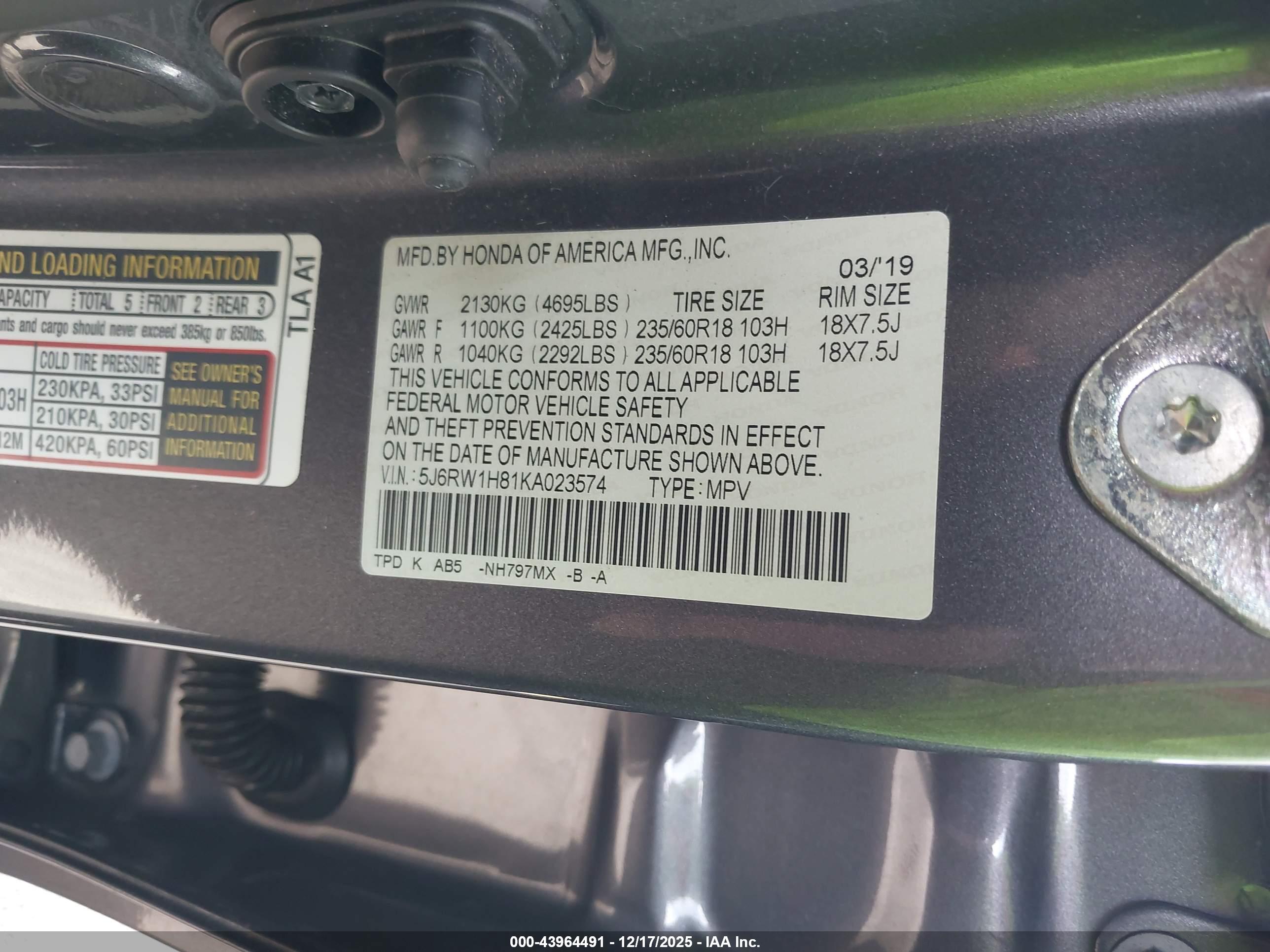 HONDA CR-V image 9