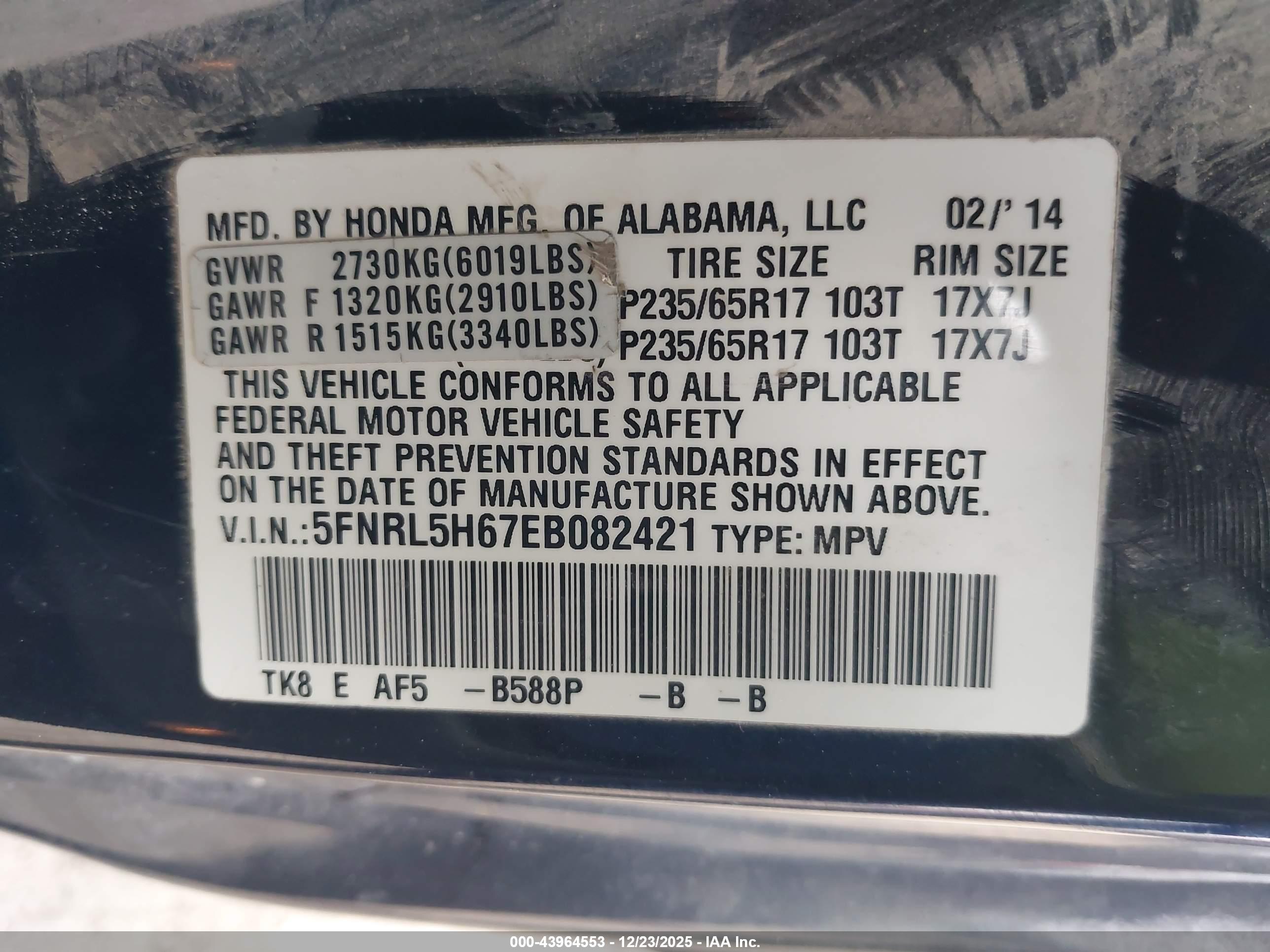 HONDA ODYSSEY image 9