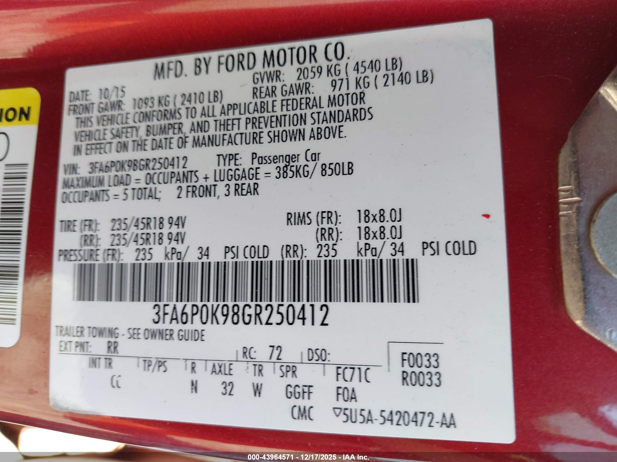 FORD FUSION image 9