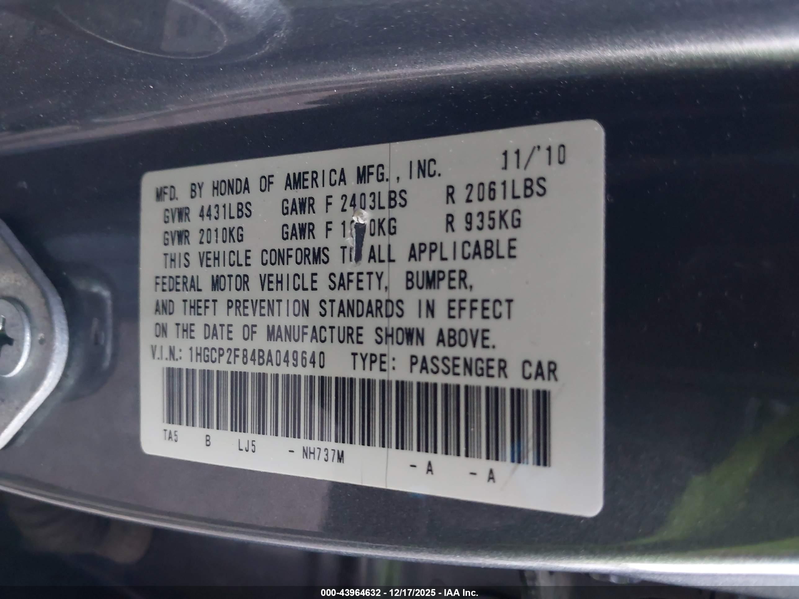 HONDA ACCORD image 9