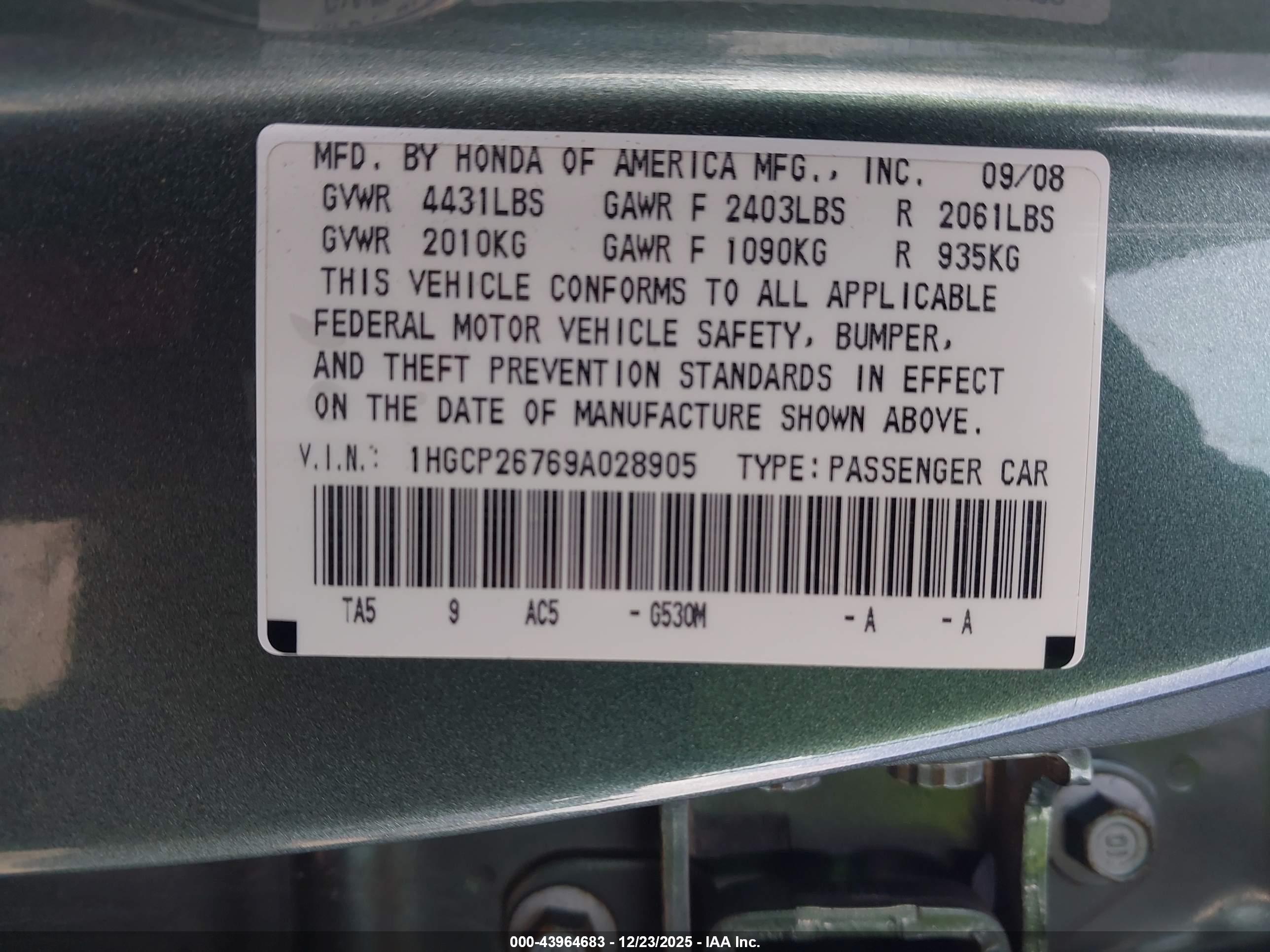HONDA ACCORD image 9