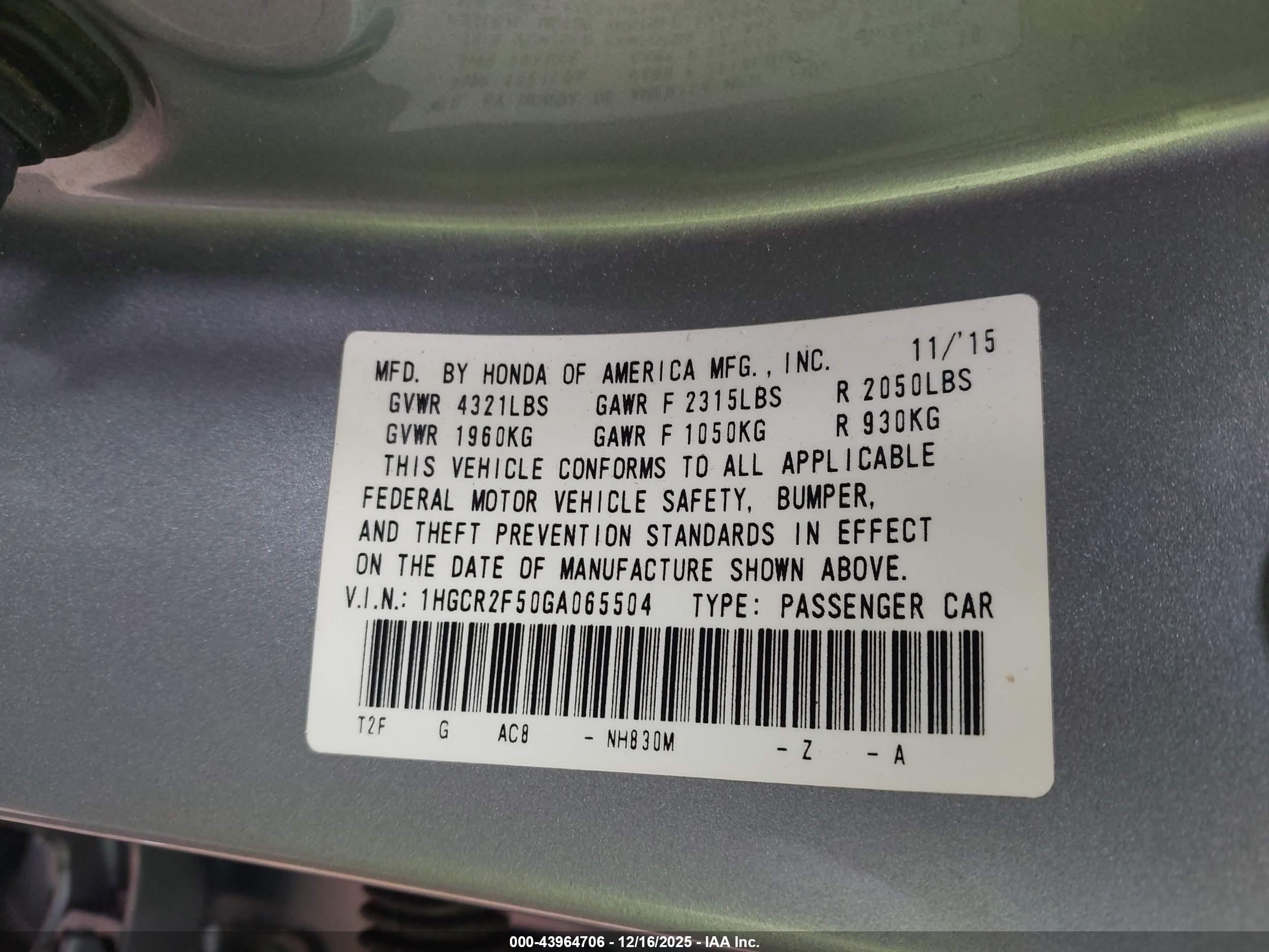 HONDA ACCORD image 9