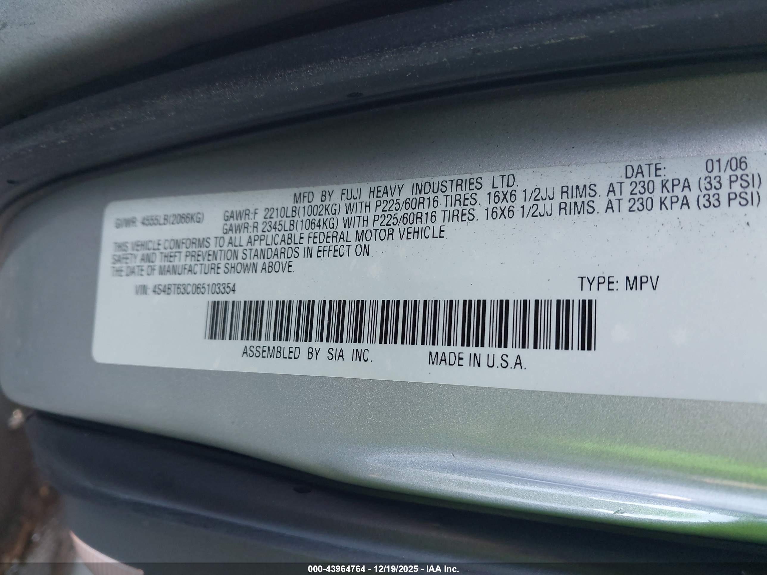SUBARU BAJA image 9