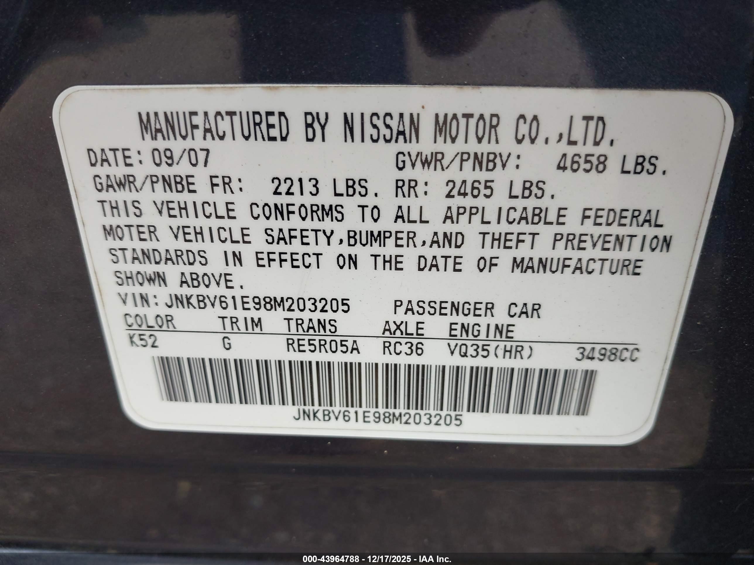 INFINITI G35 image 9