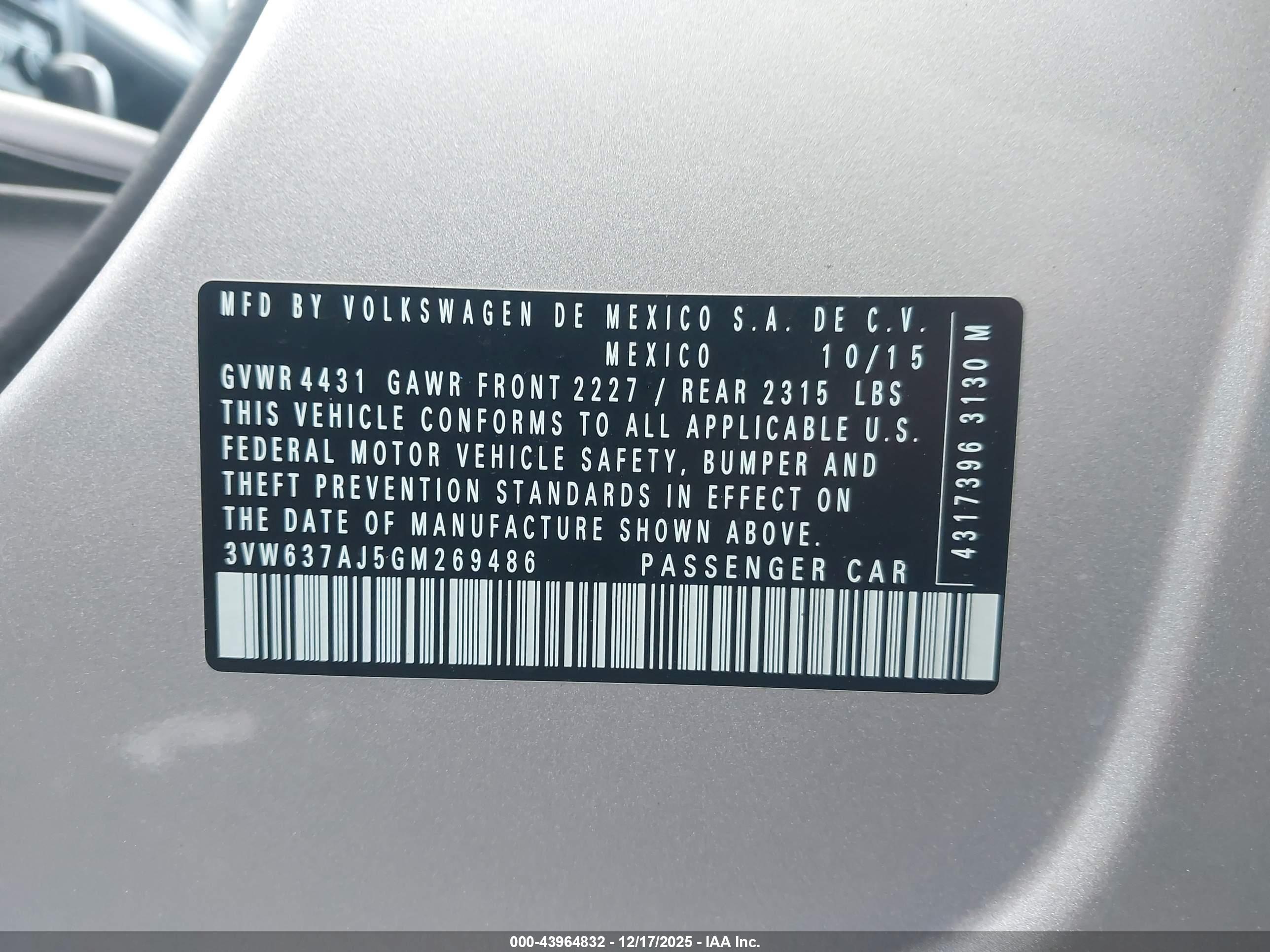 VOLKSWAGEN JETTA image 9