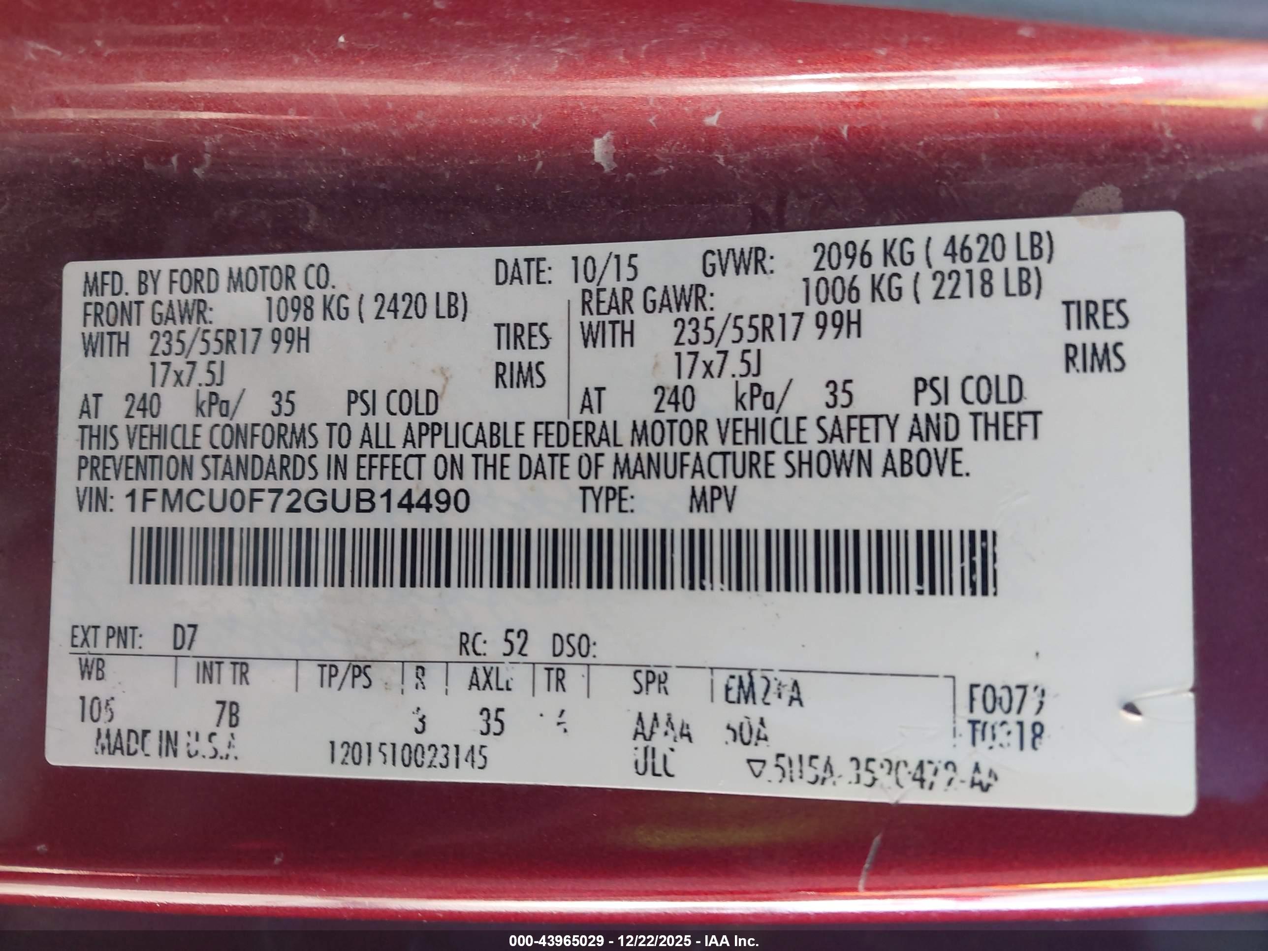 FORD ESCAPE image 9