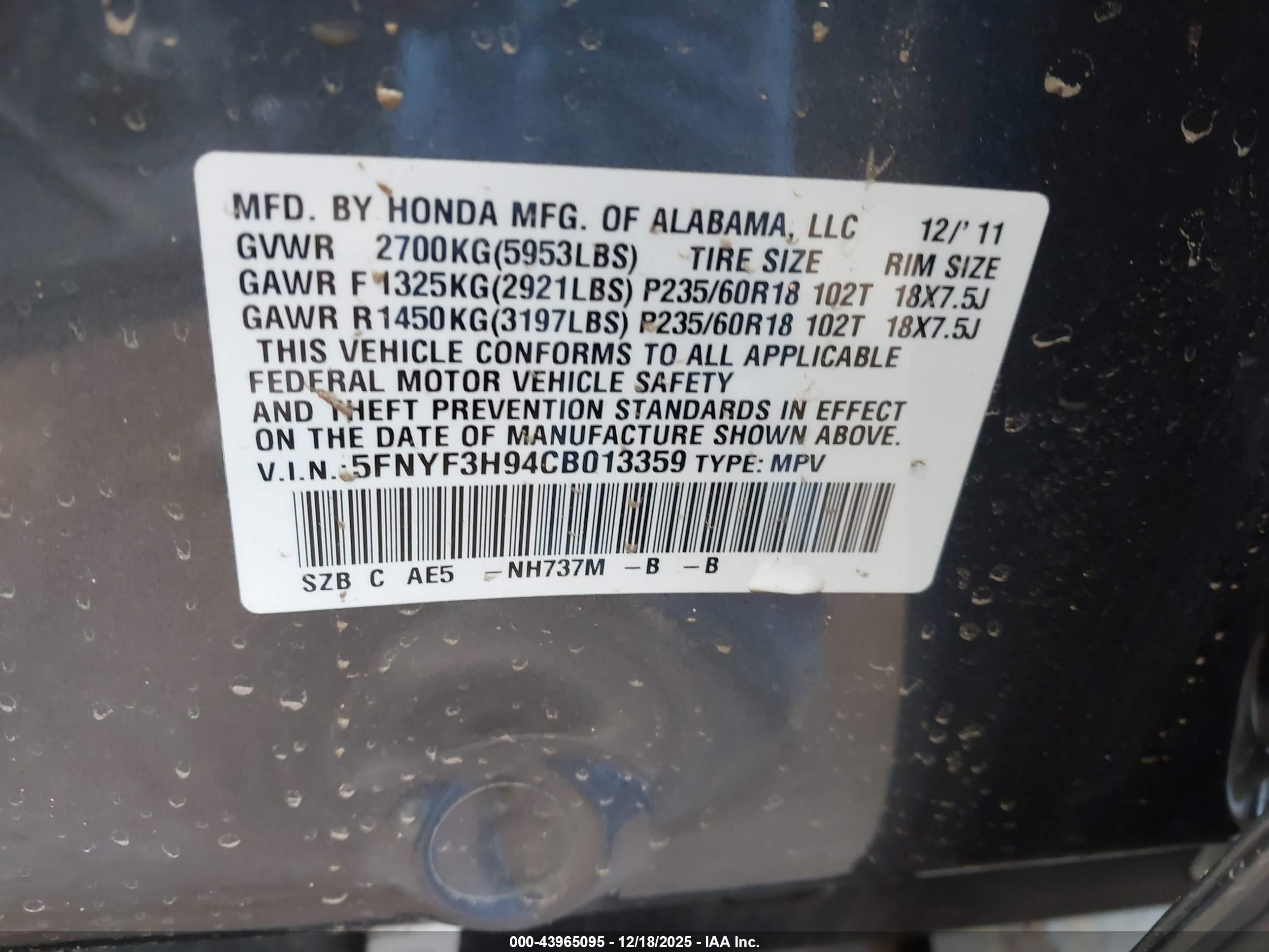 HONDA PILOT image 9