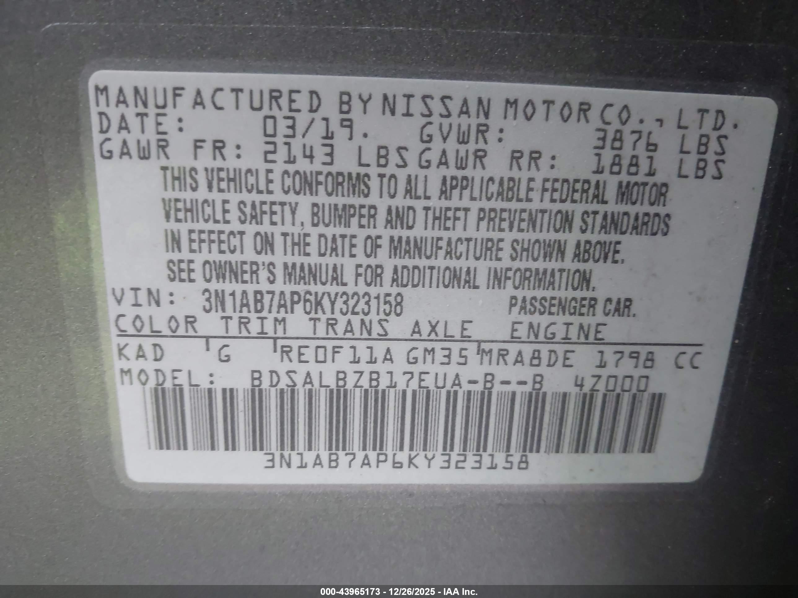 NISSAN SENTRA image 9