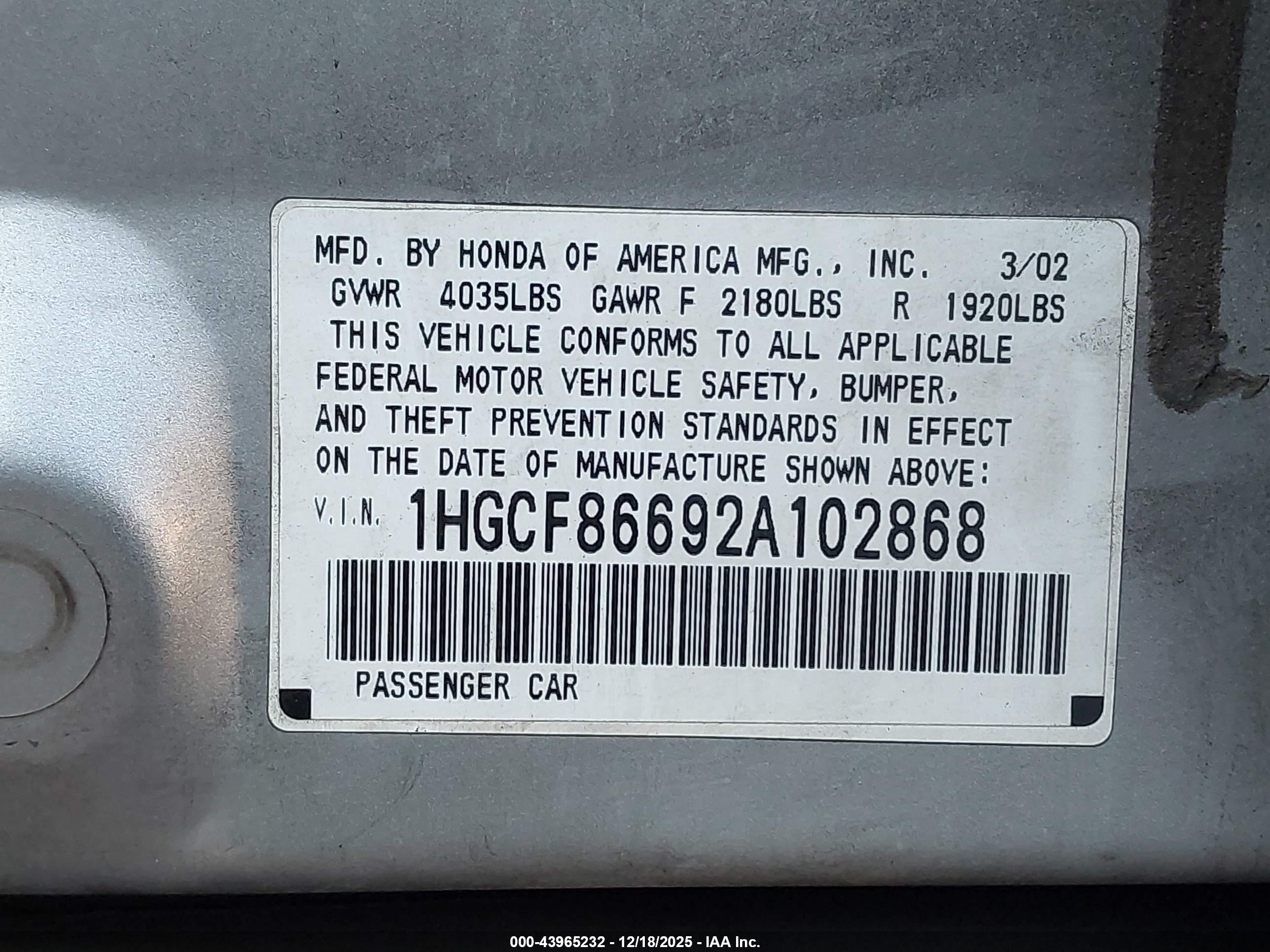 HONDA ACCORD image 9