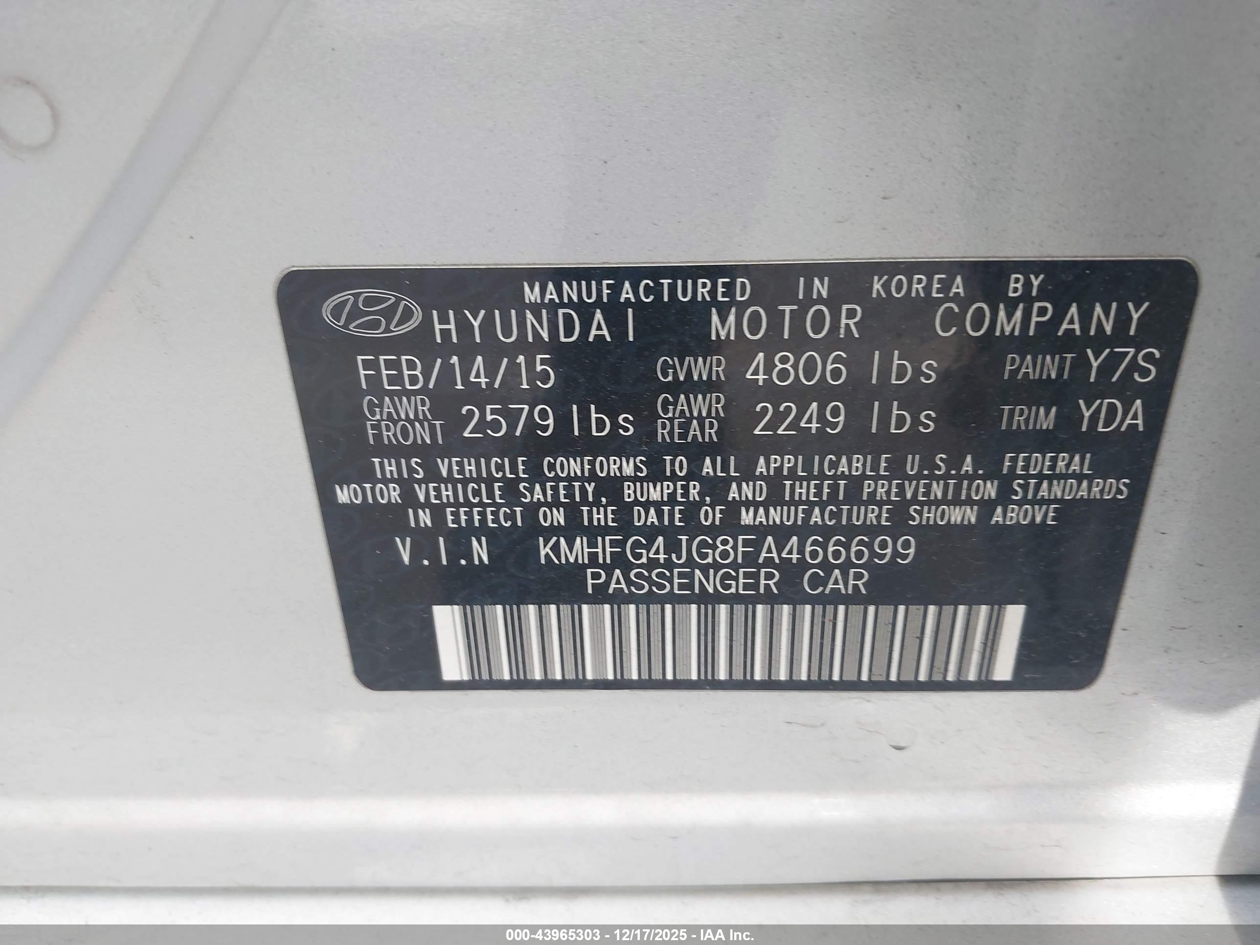 HYUNDAI AZERA image 9