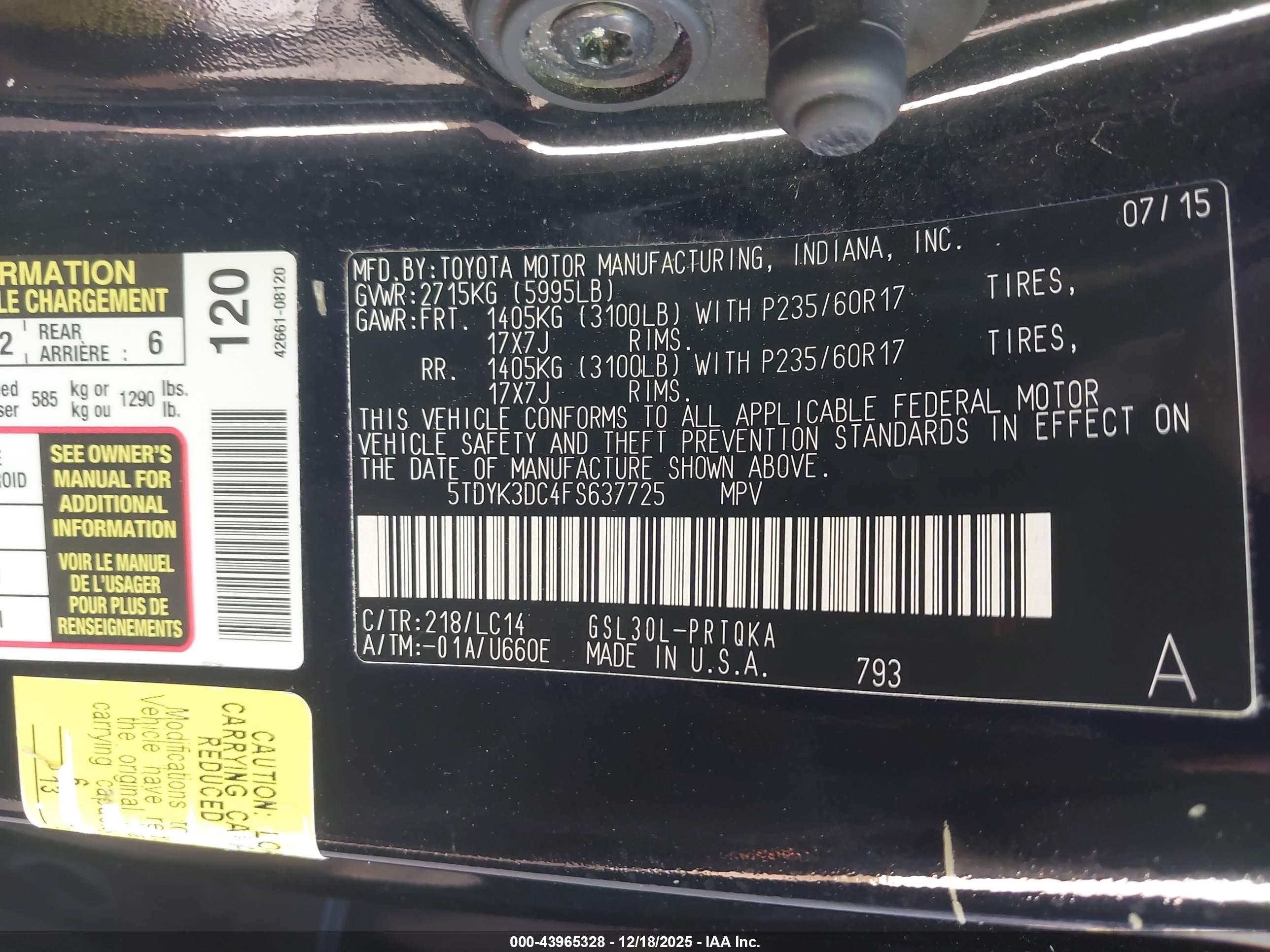TOYOTA SIENNA image 9