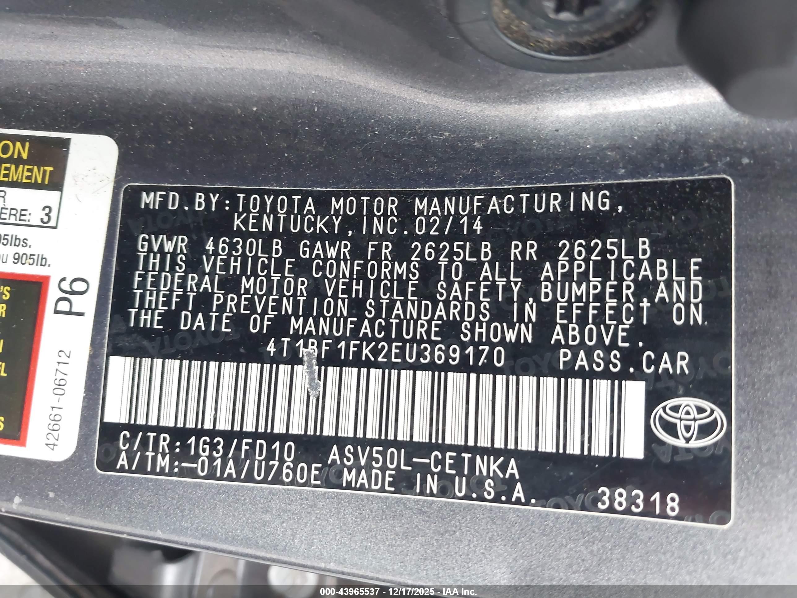 TOYOTA CAMRY image 9
