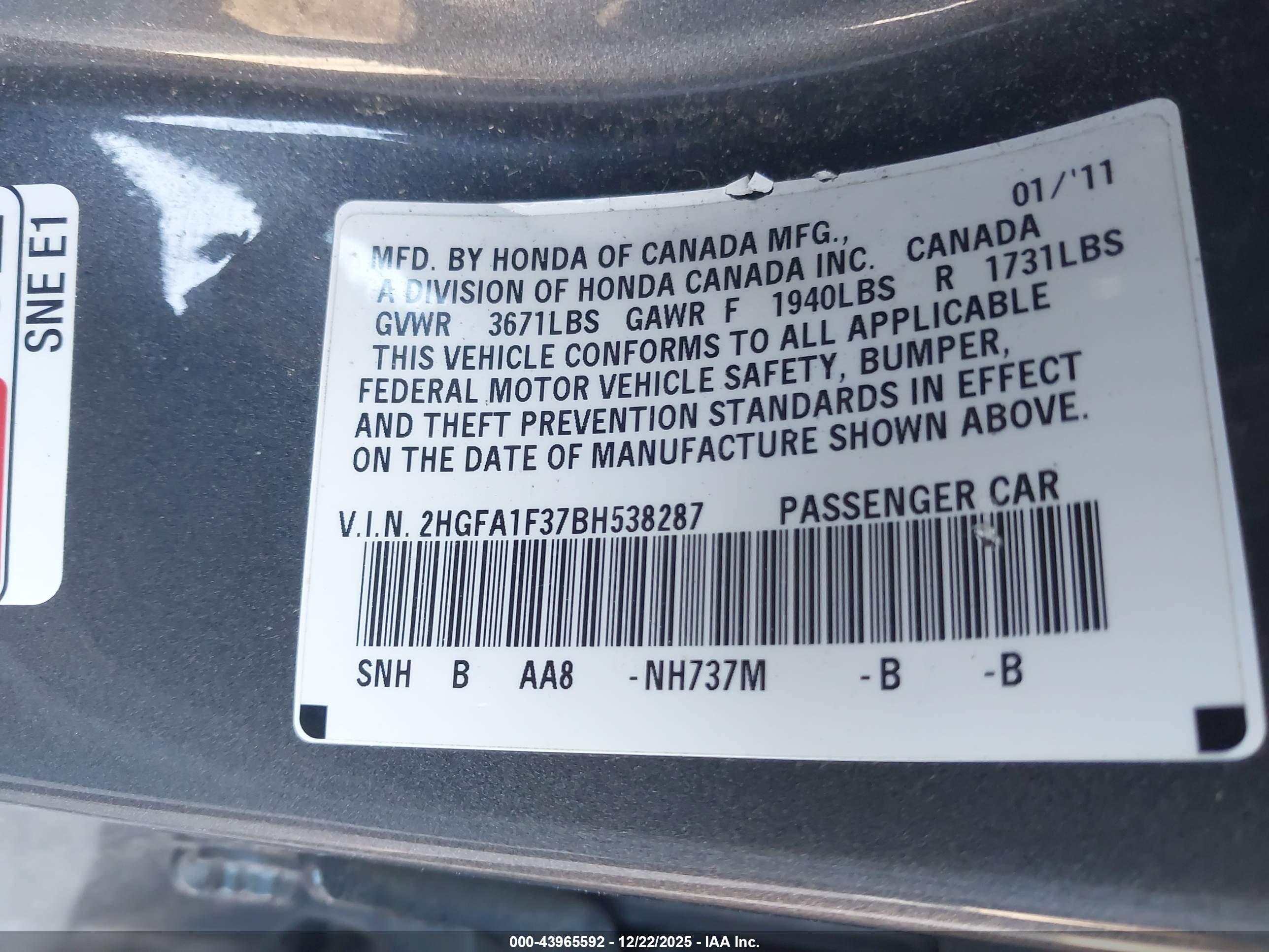 HONDA CIVIC image 9