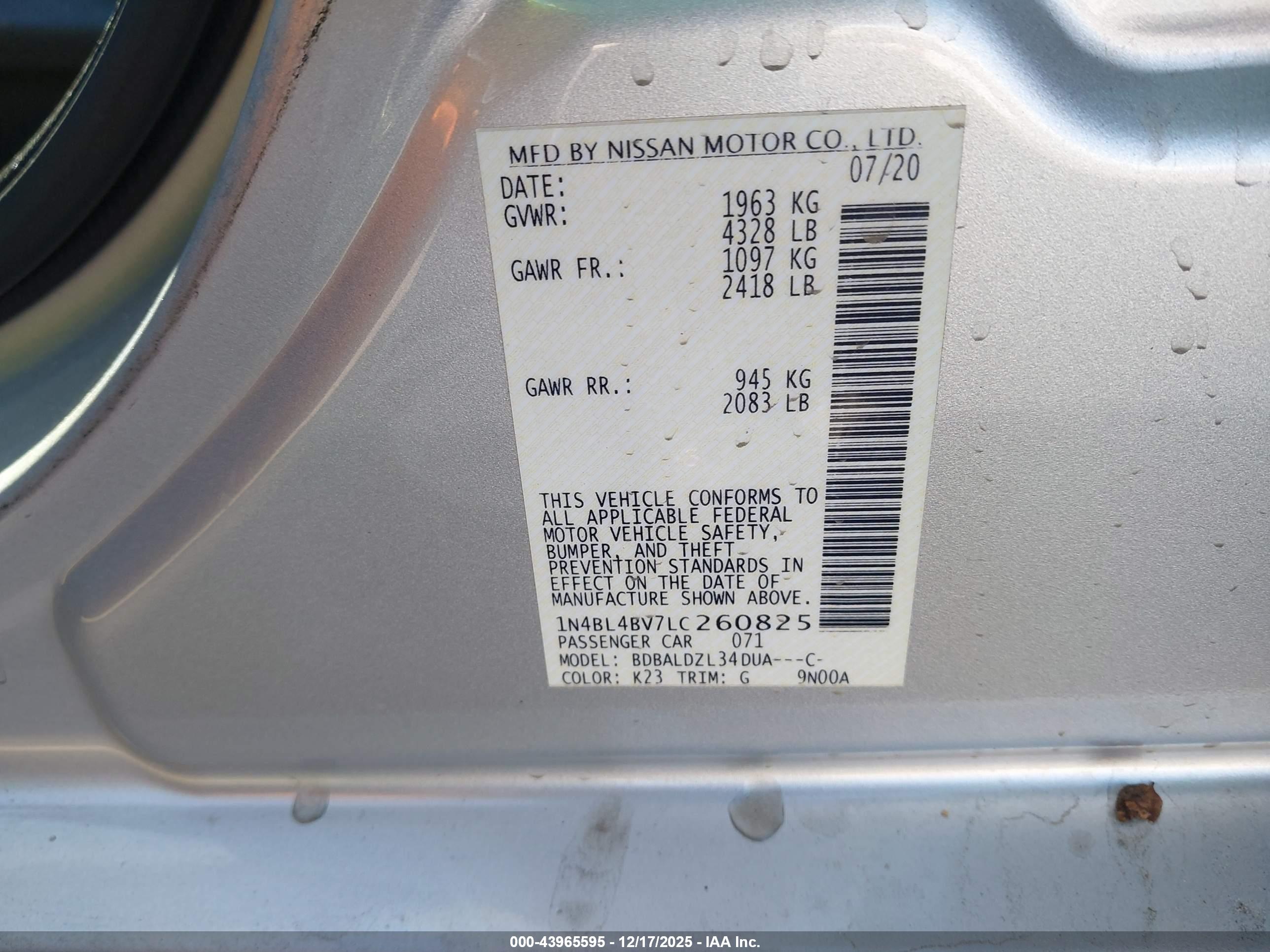 NISSAN ALTIMA image 9