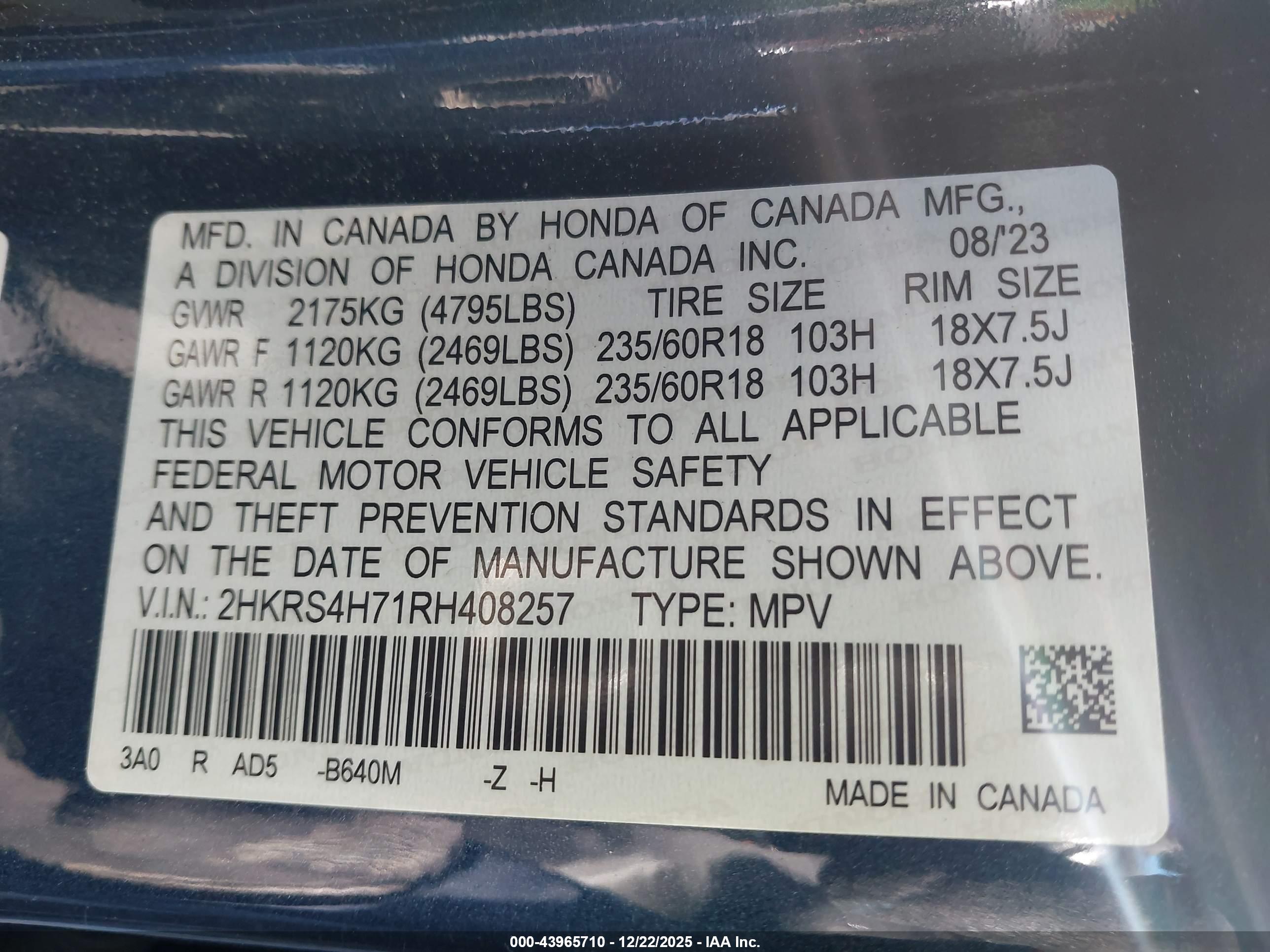 HONDA CR-V image 9
