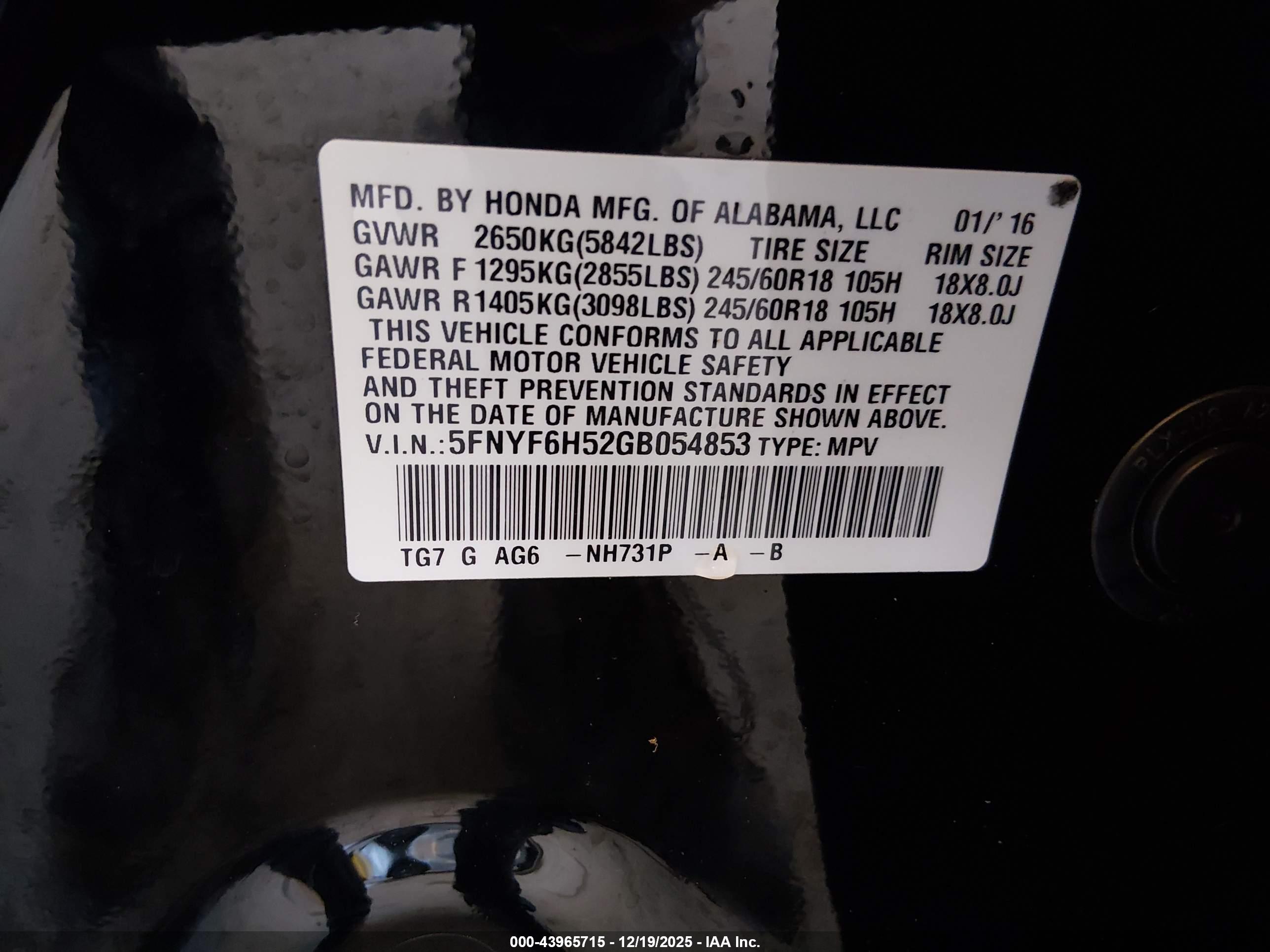 HONDA PILOT image 9