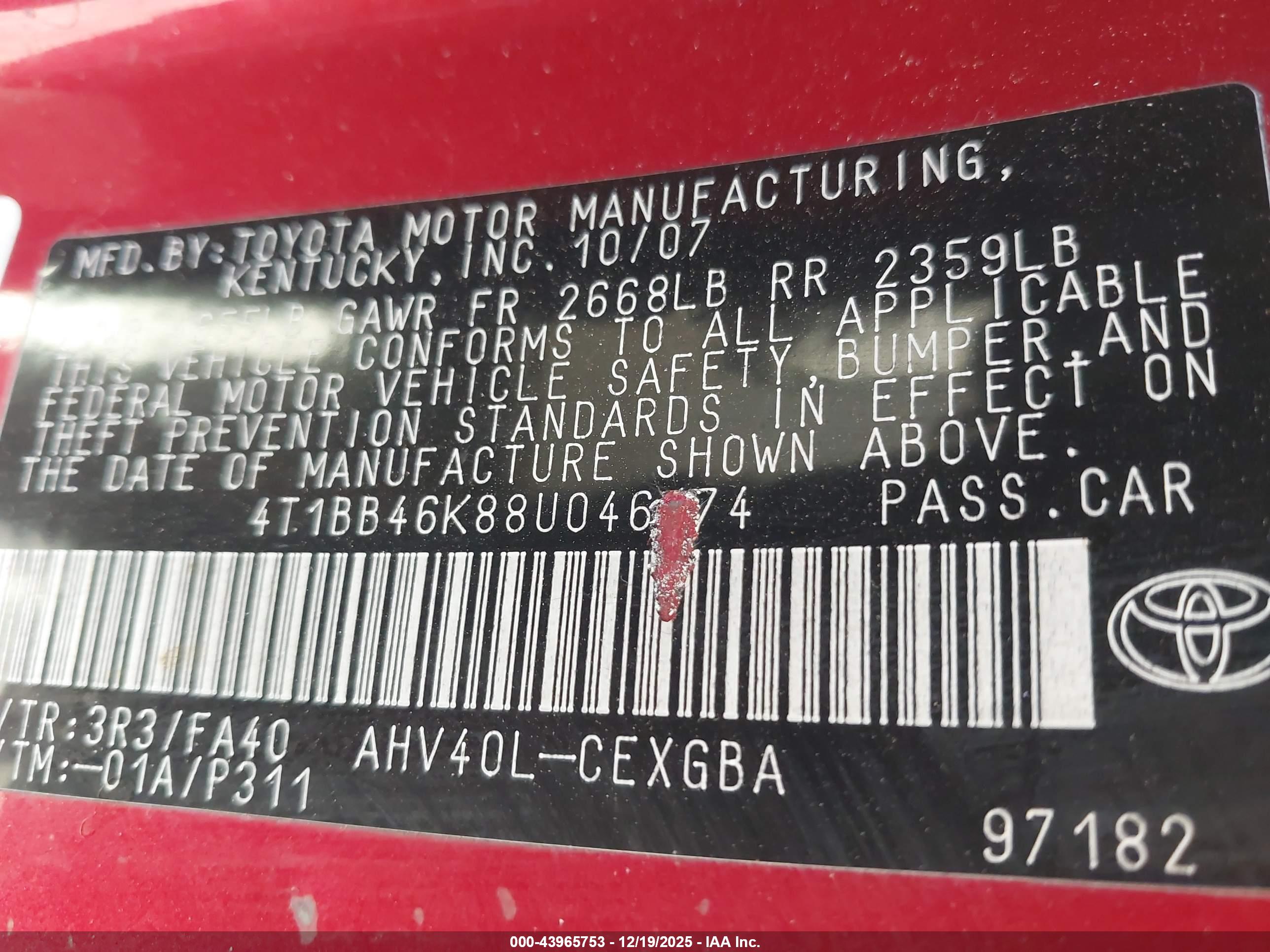TOYOTA CAMRY image 9