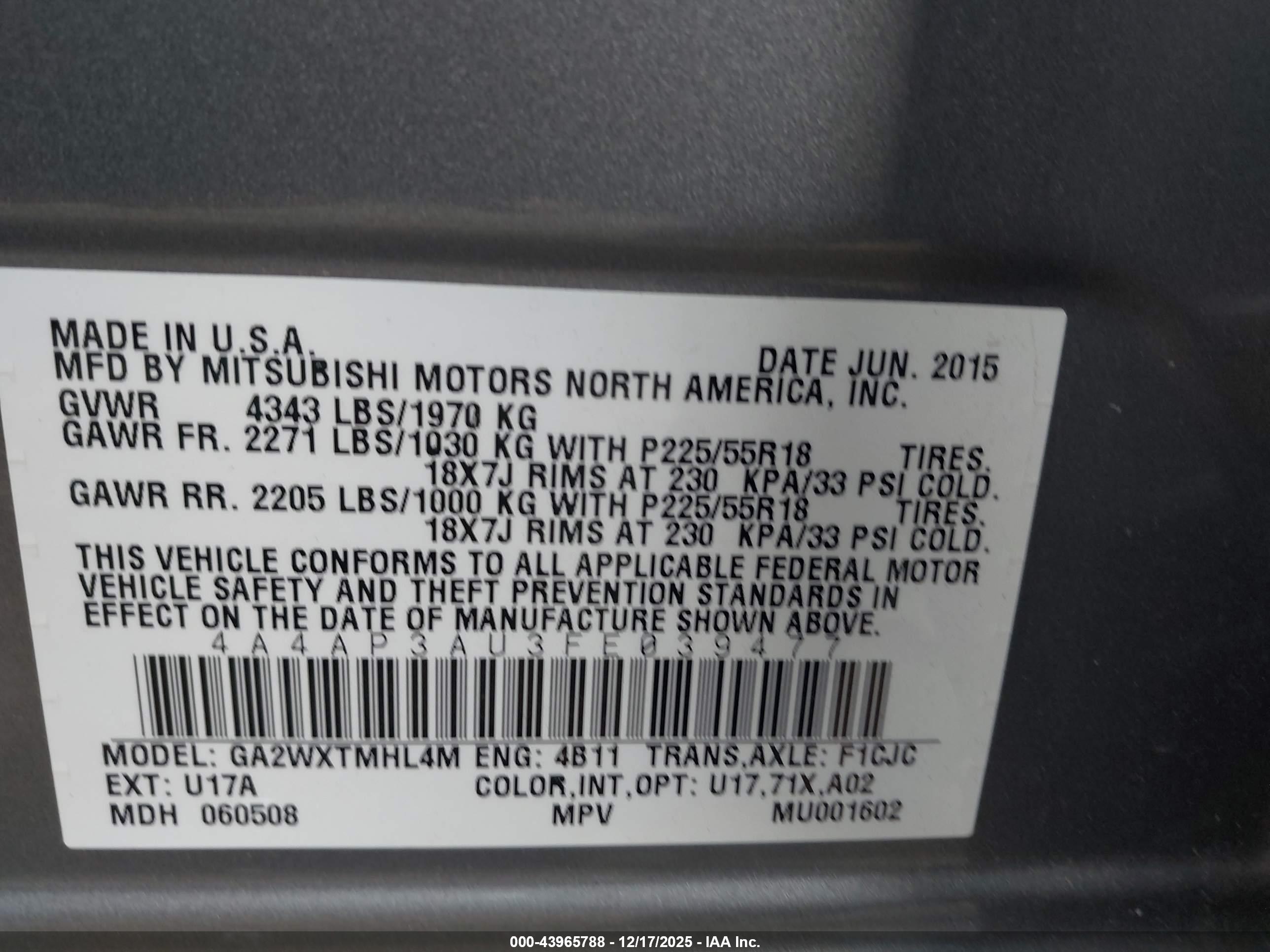MITSUBISHI OUTLANDER image 9