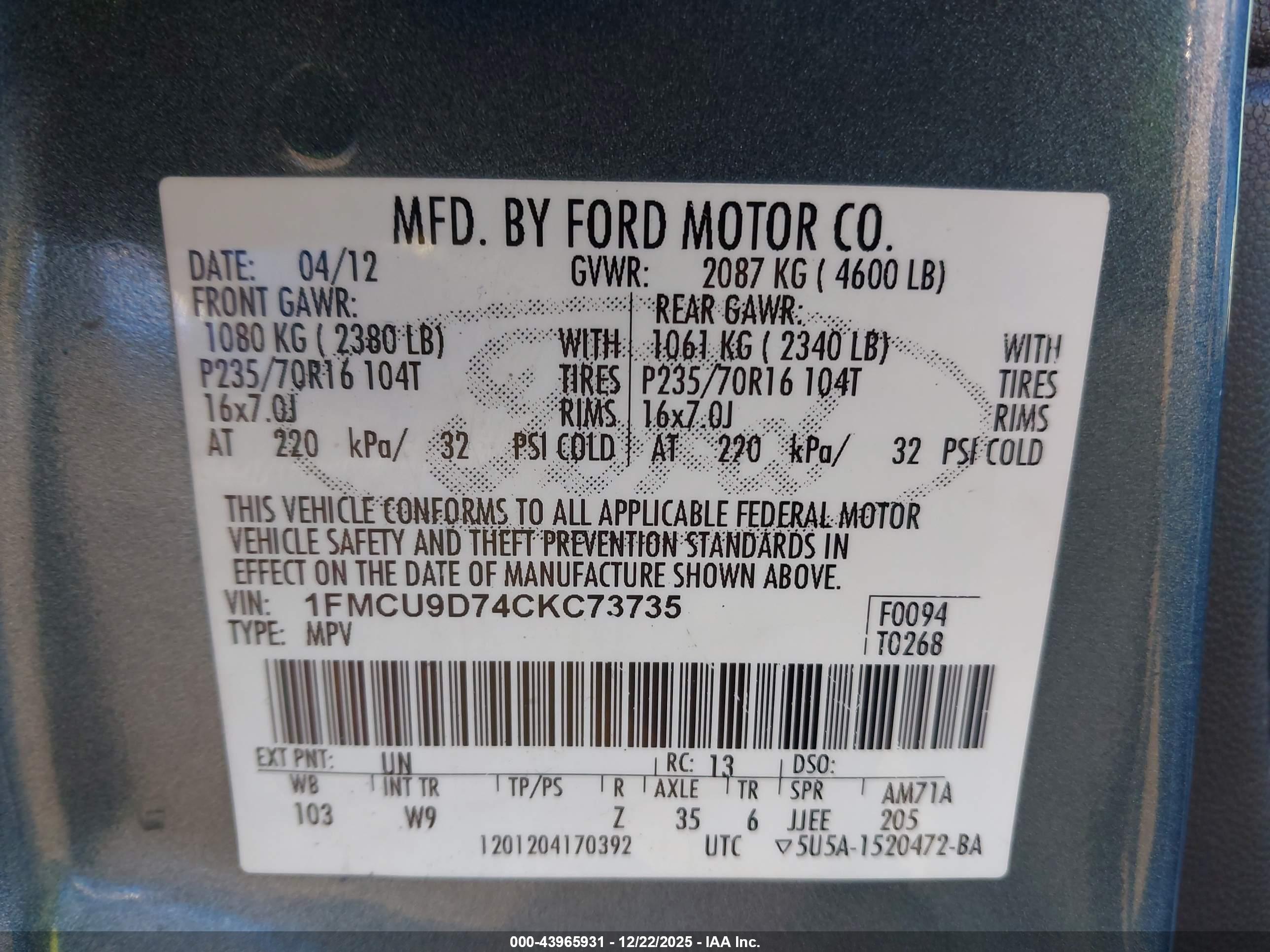 FORD ESCAPE image 9