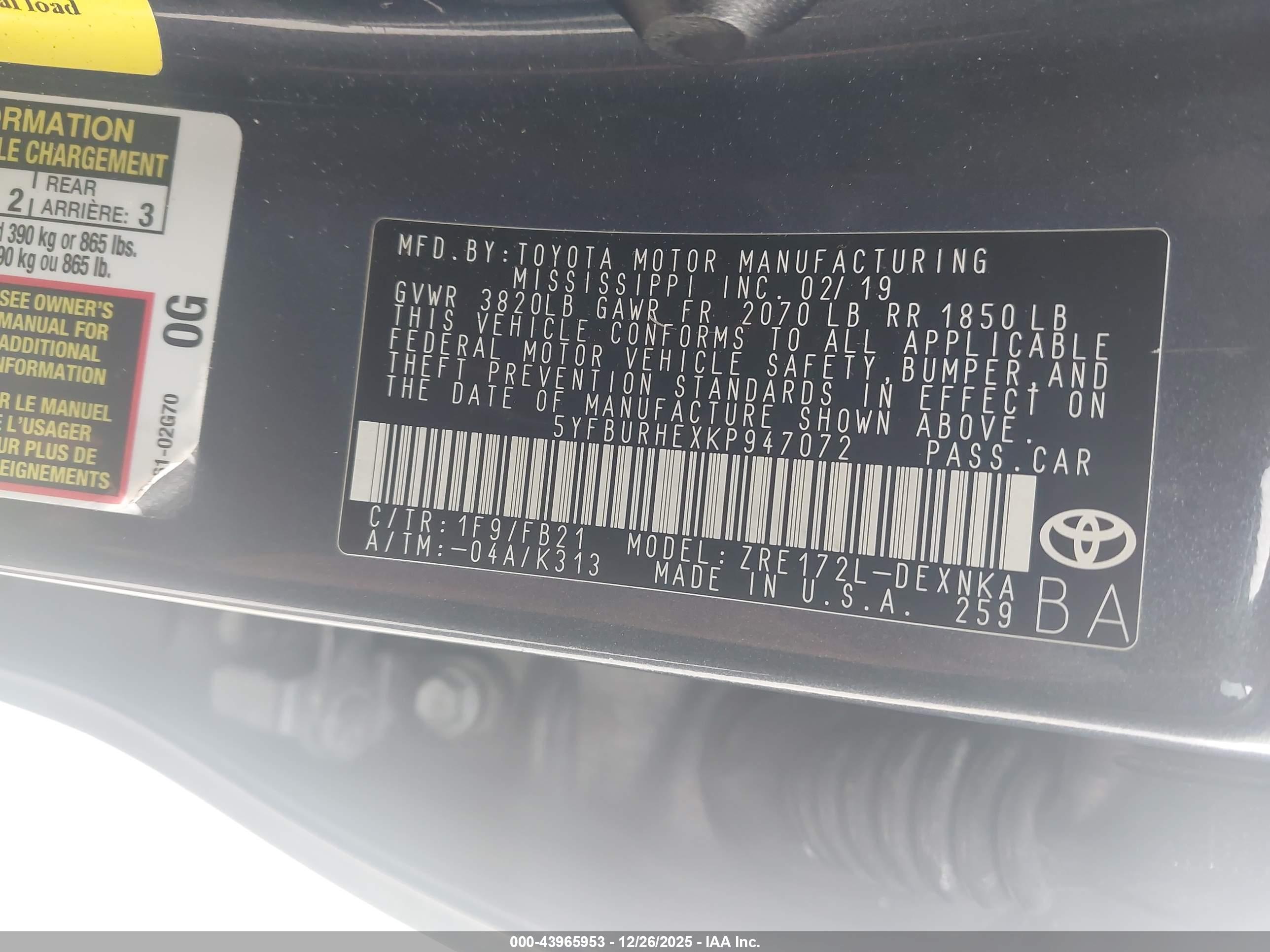 TOYOTA COROLLA image 9