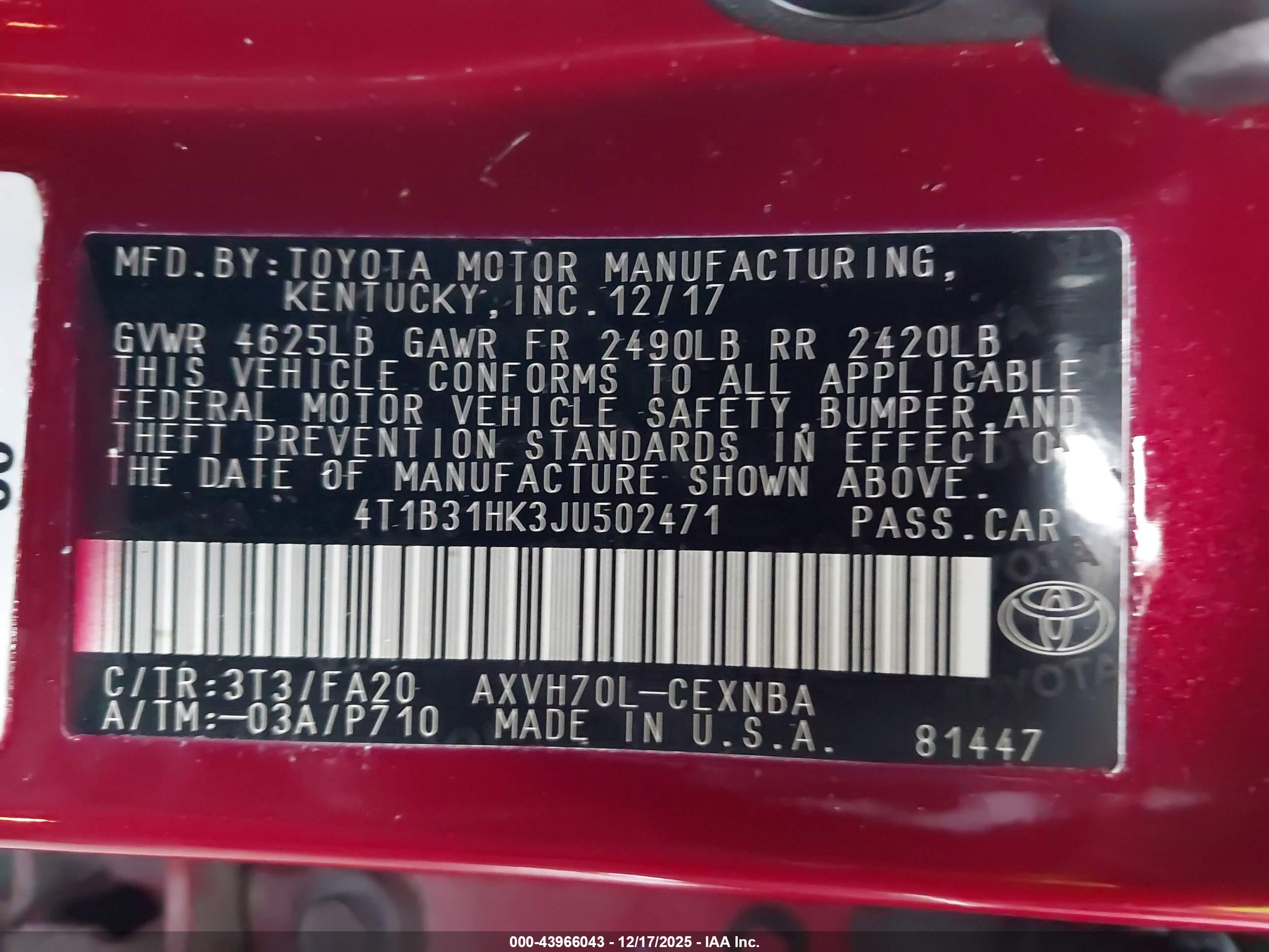 TOYOTA CAMRY image 9