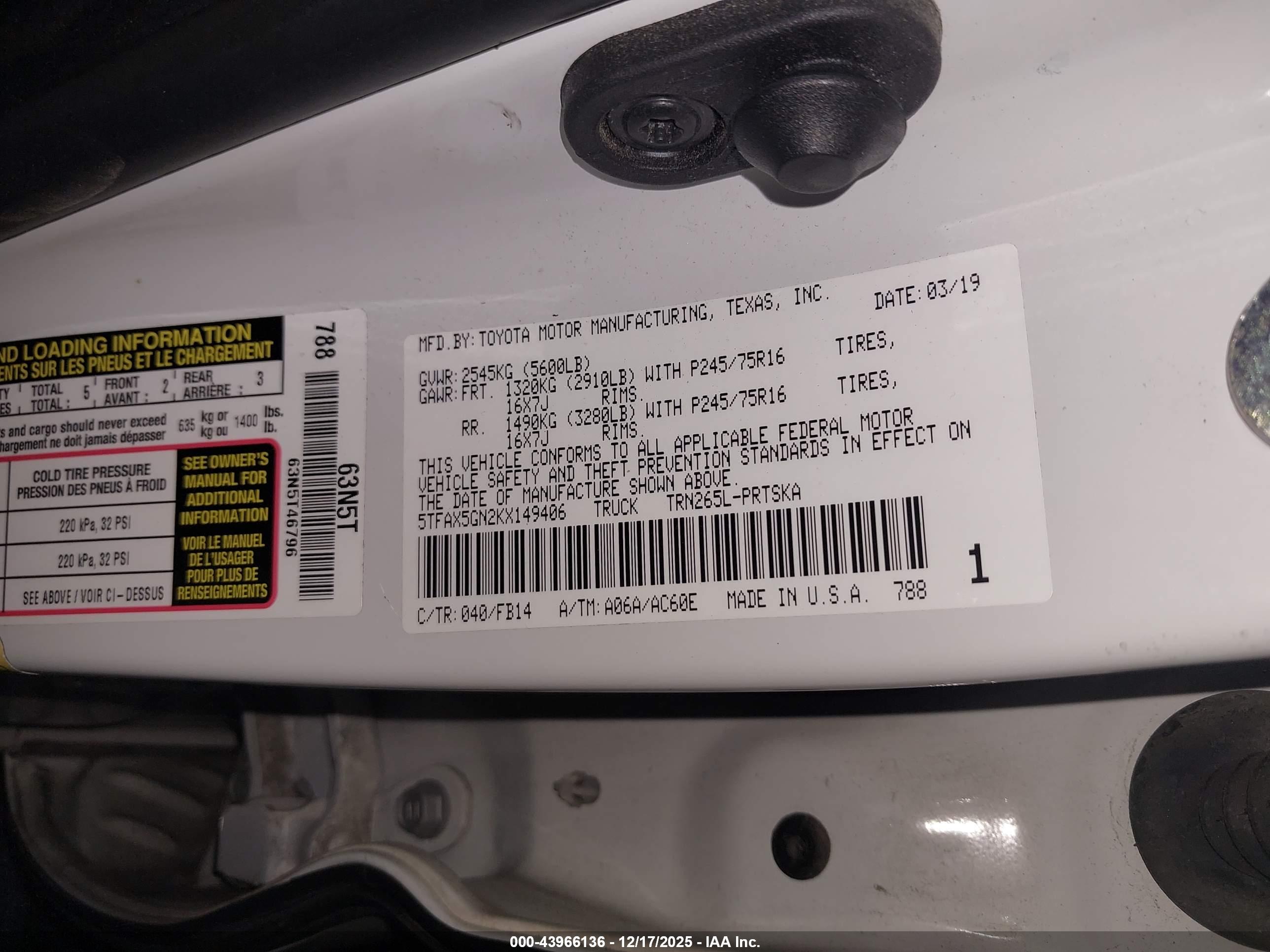 TOYOTA TACOMA image 9