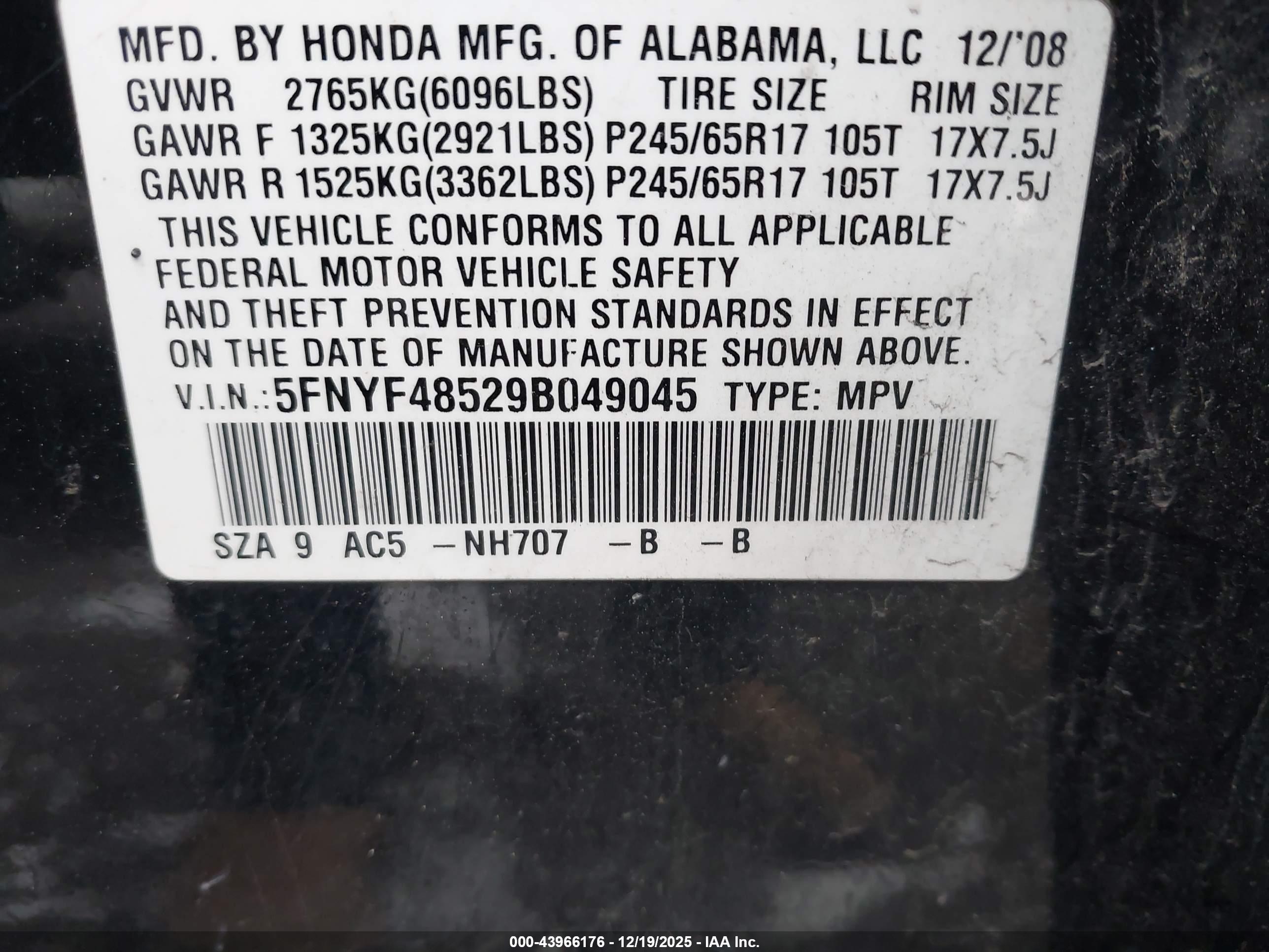 HONDA PILOT image 9