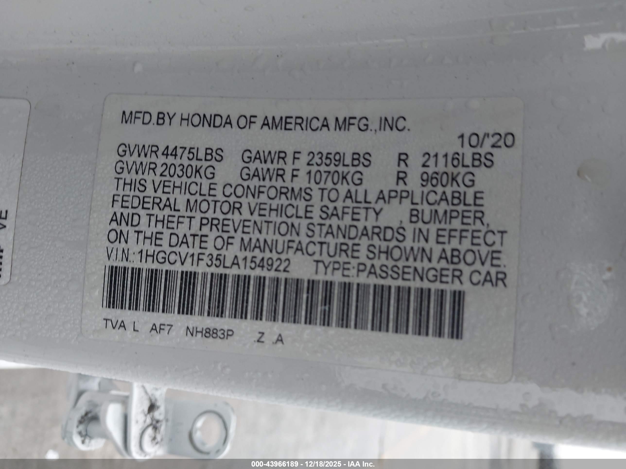 HONDA ACCORD image 9