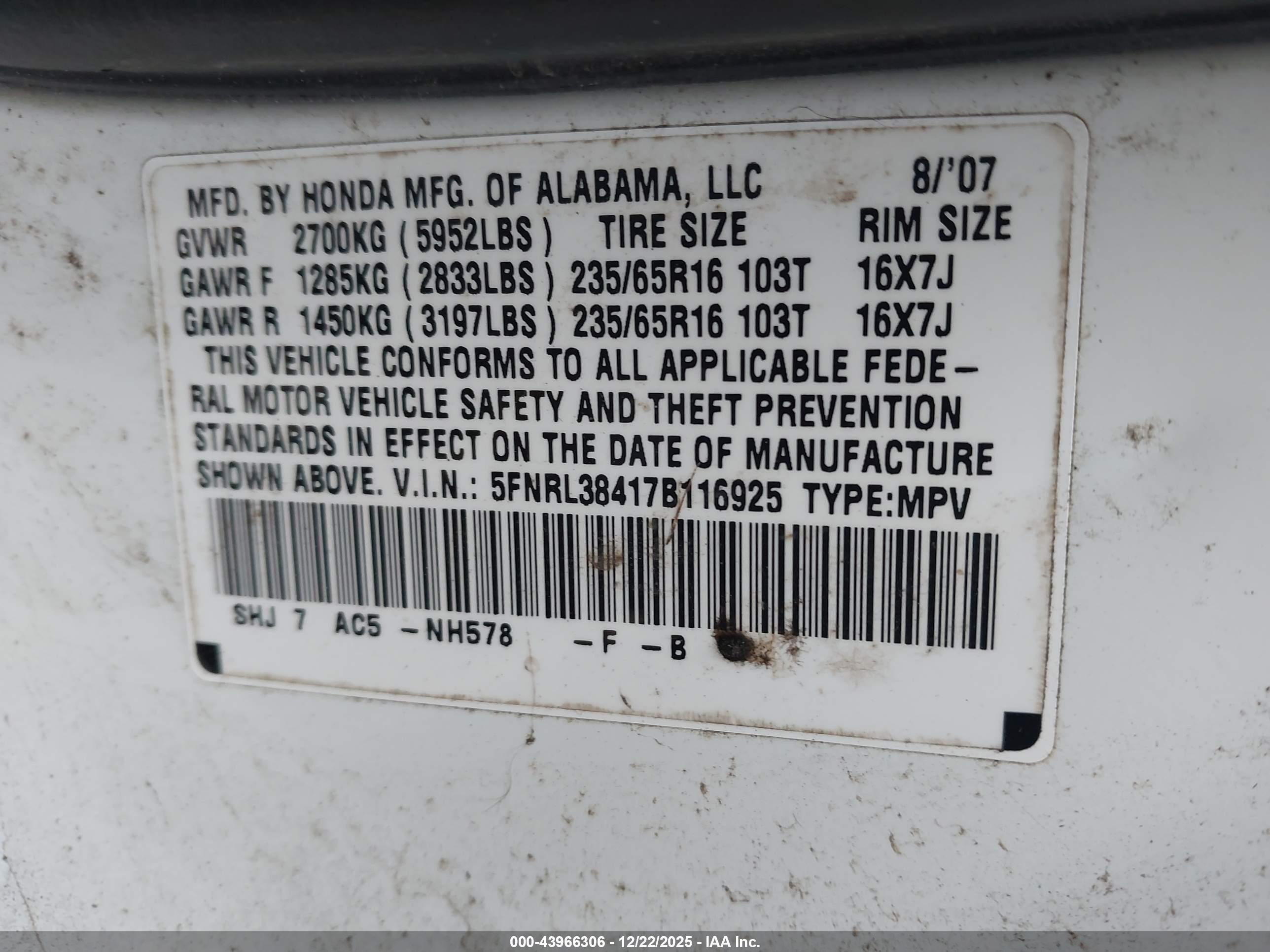 HONDA ODYSSEY image 9