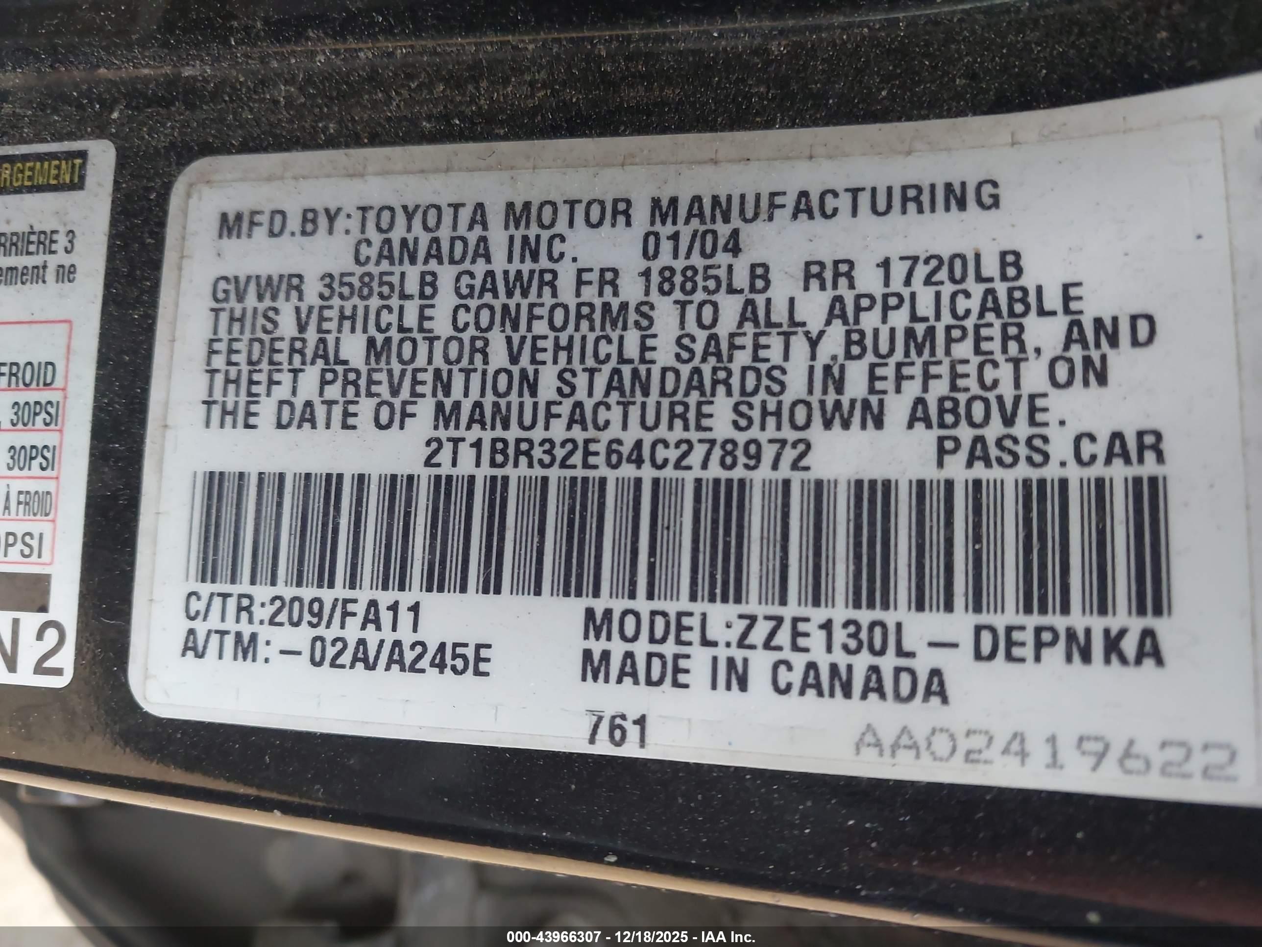 TOYOTA COROLLA image 9