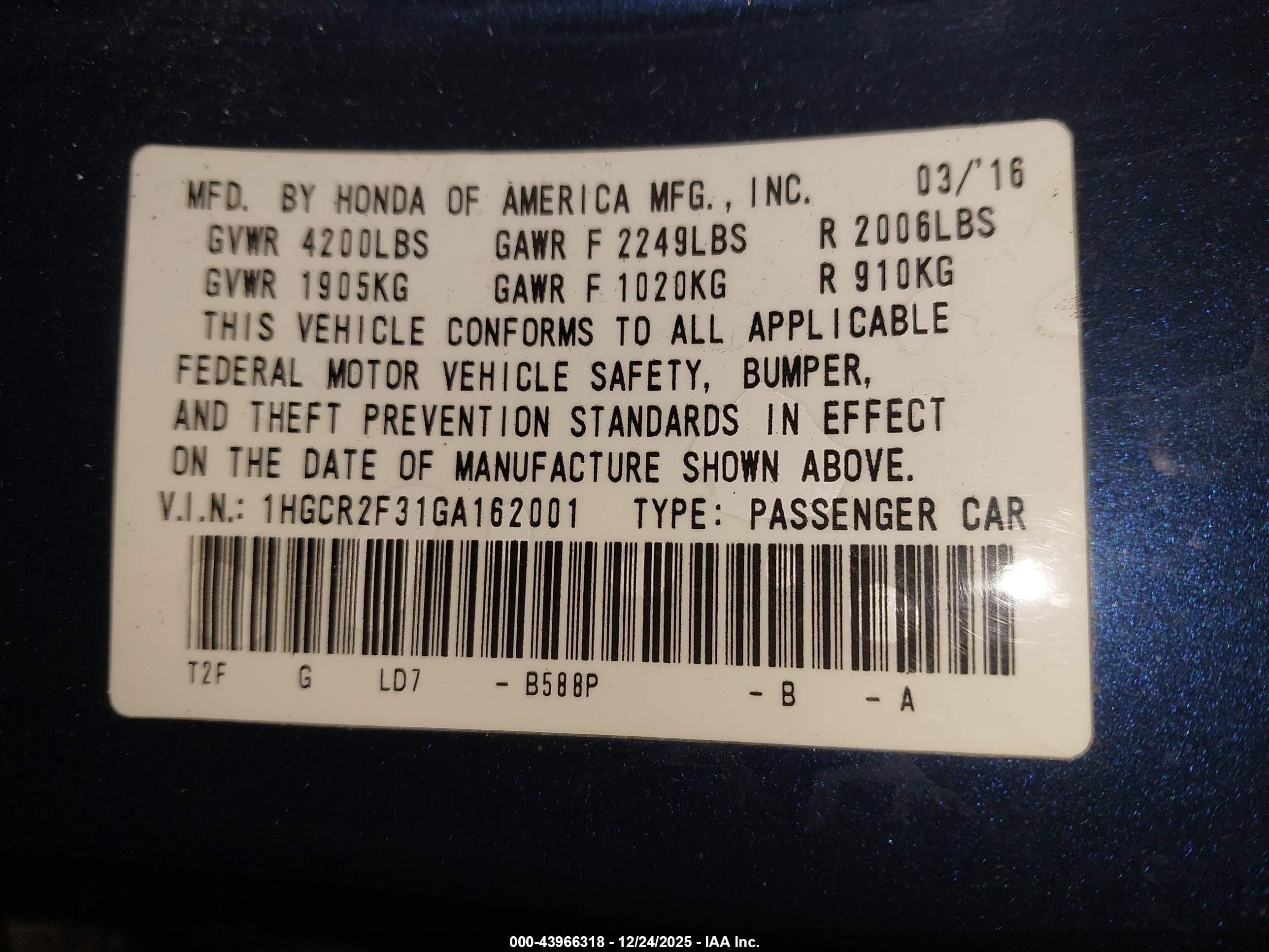 HONDA ACCORD image 9