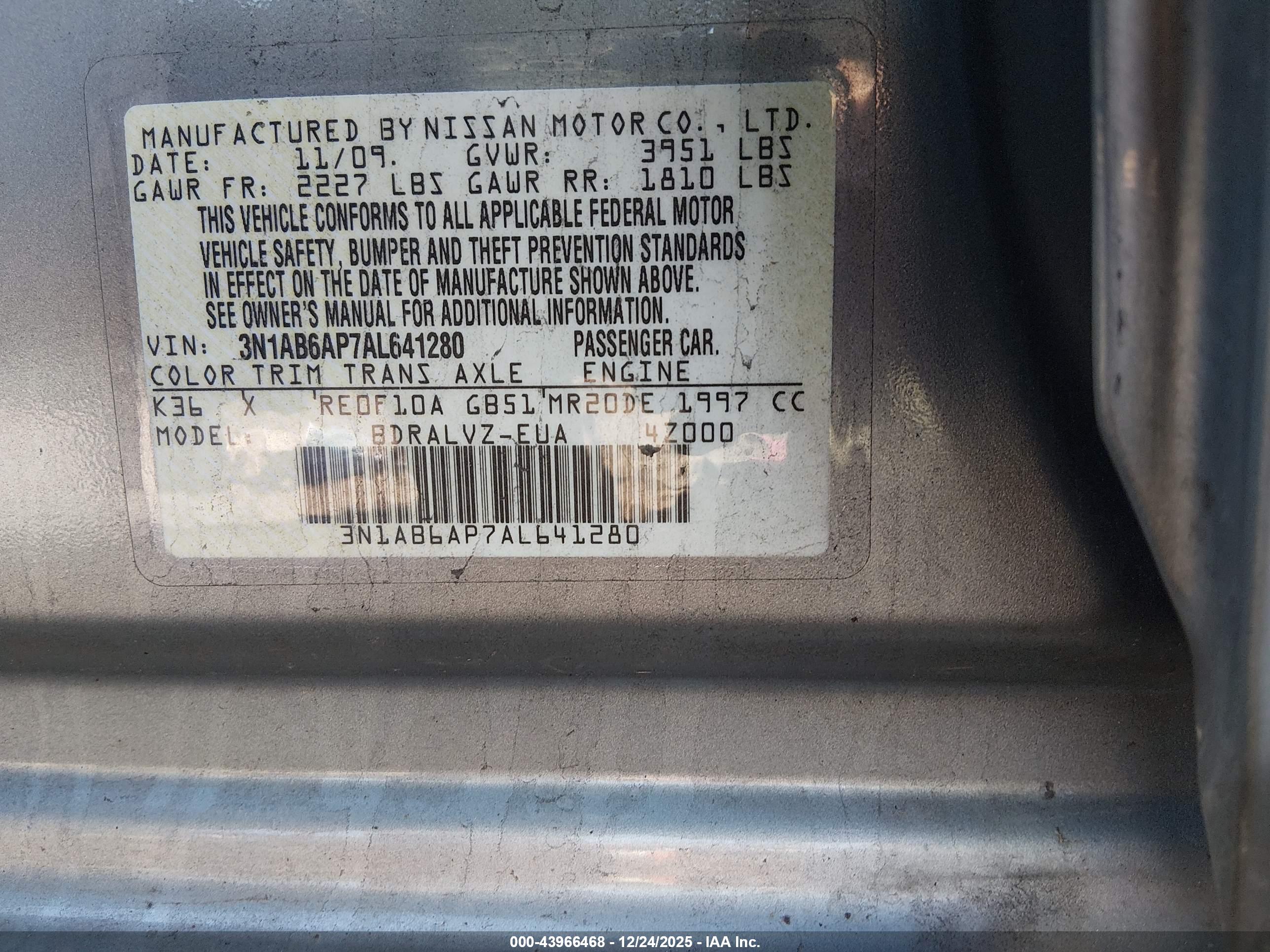 NISSAN SENTRA image 9