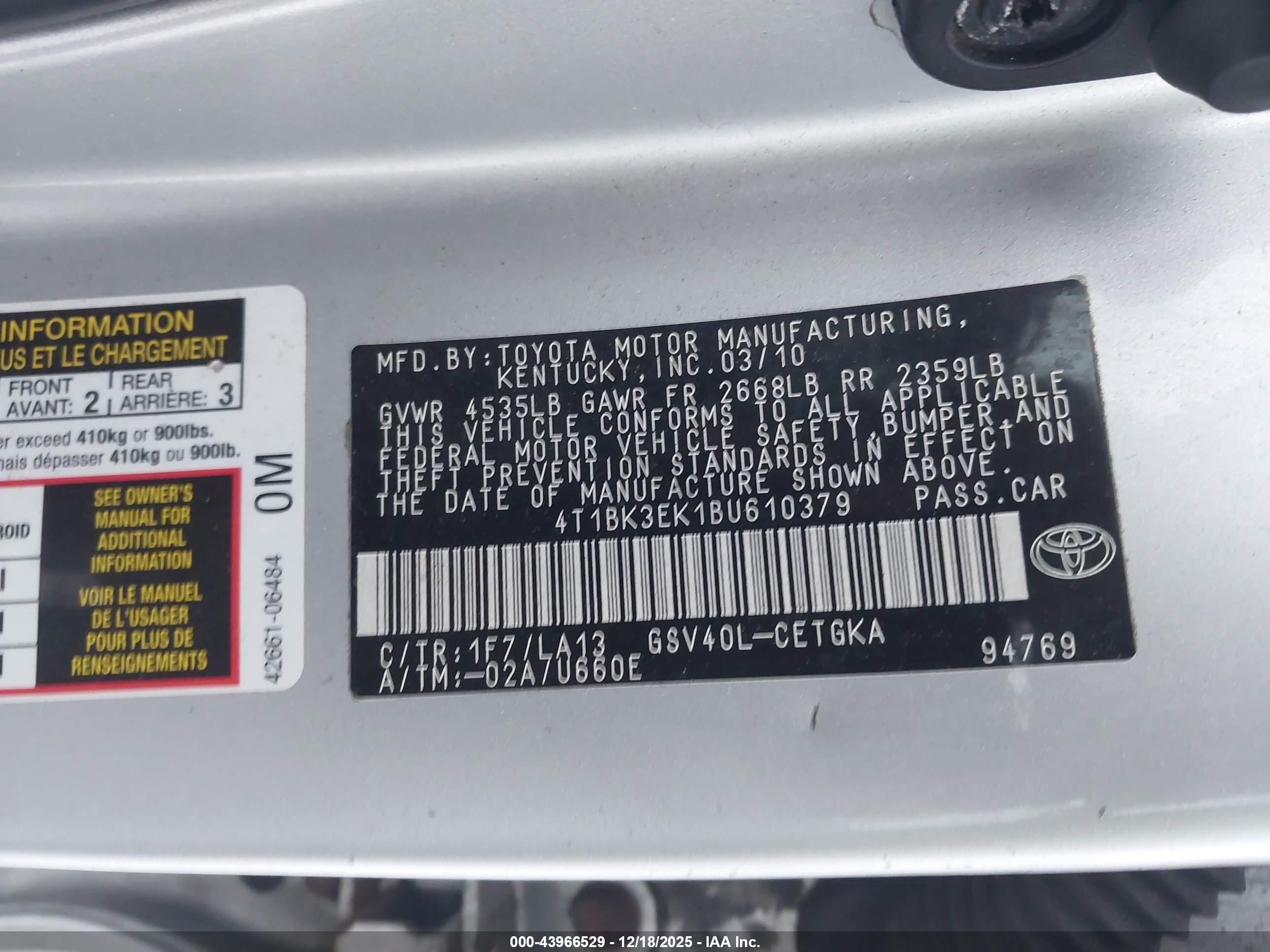 TOYOTA CAMRY image 9