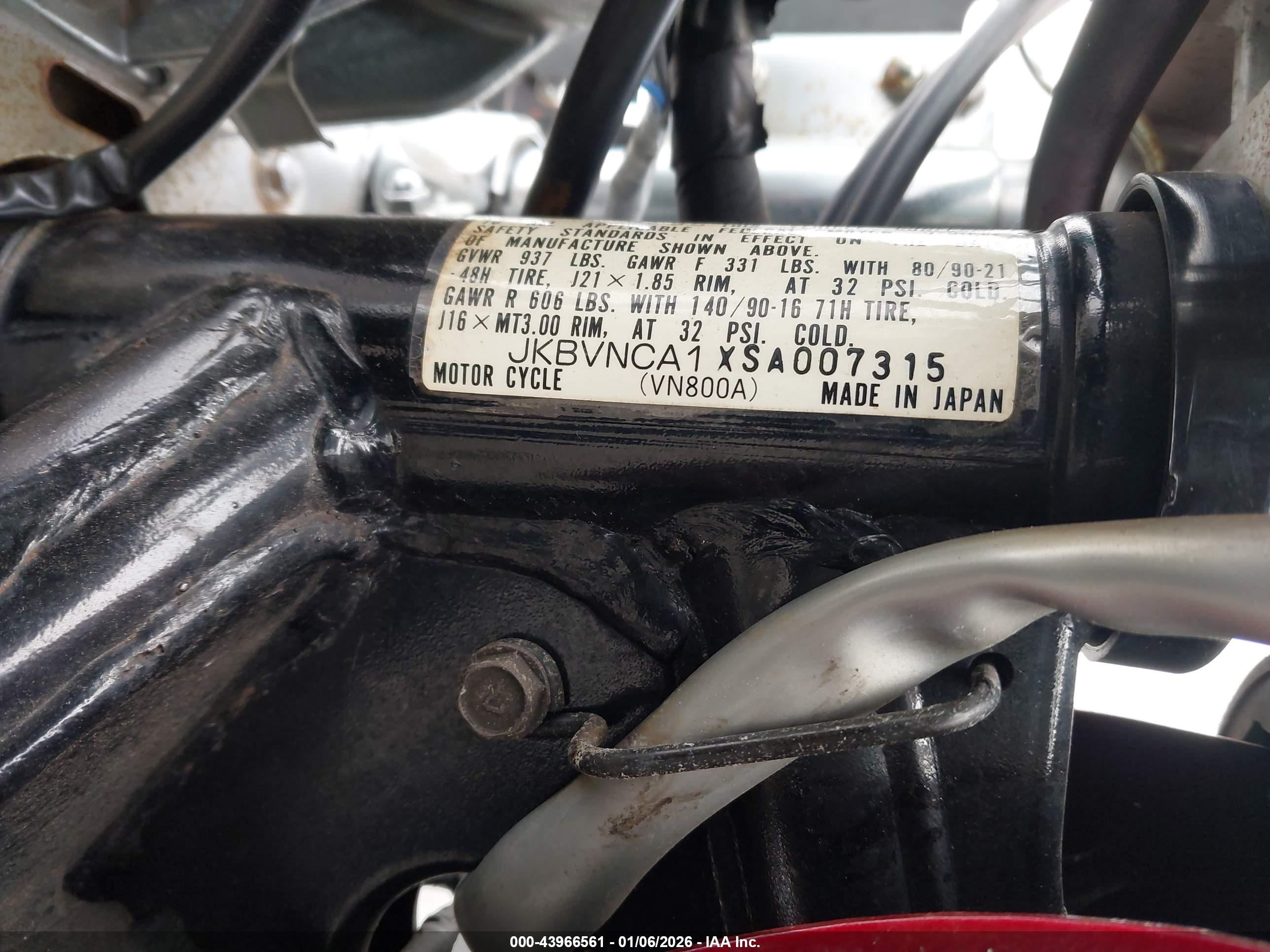 KAWASAKI VN800 image 10