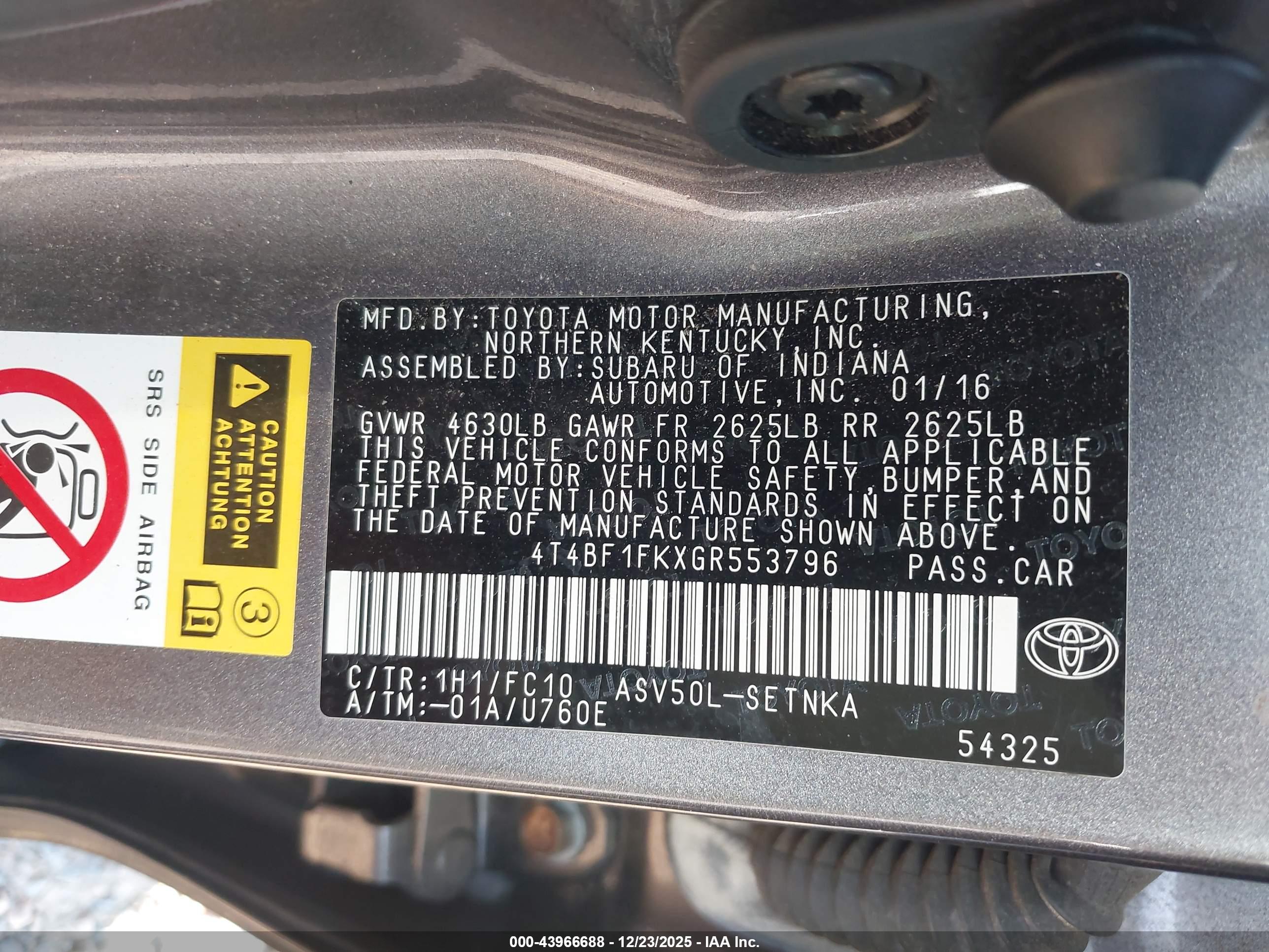 TOYOTA CAMRY image 9