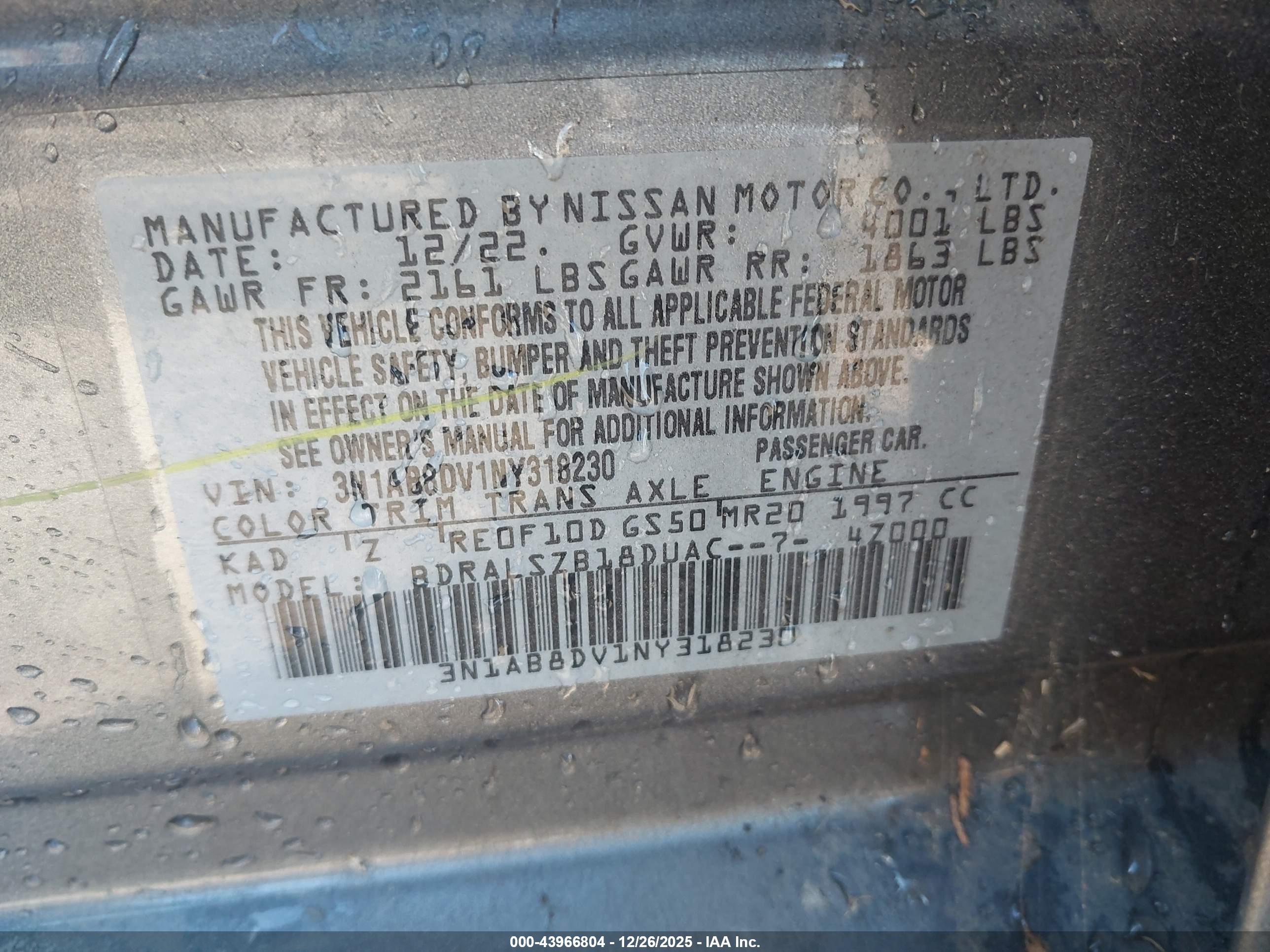 NISSAN SENTRA image 9