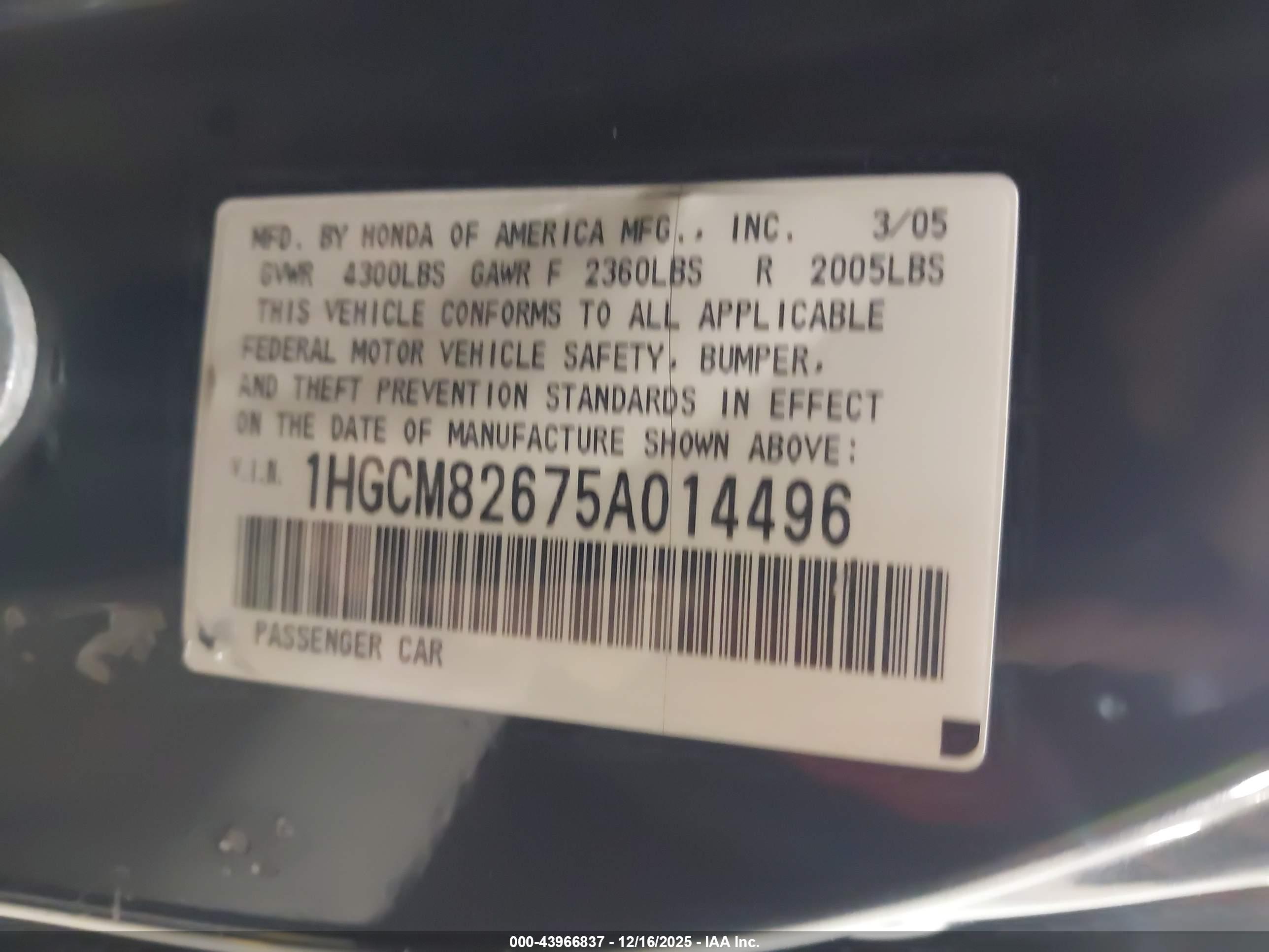 HONDA ACCORD image 9