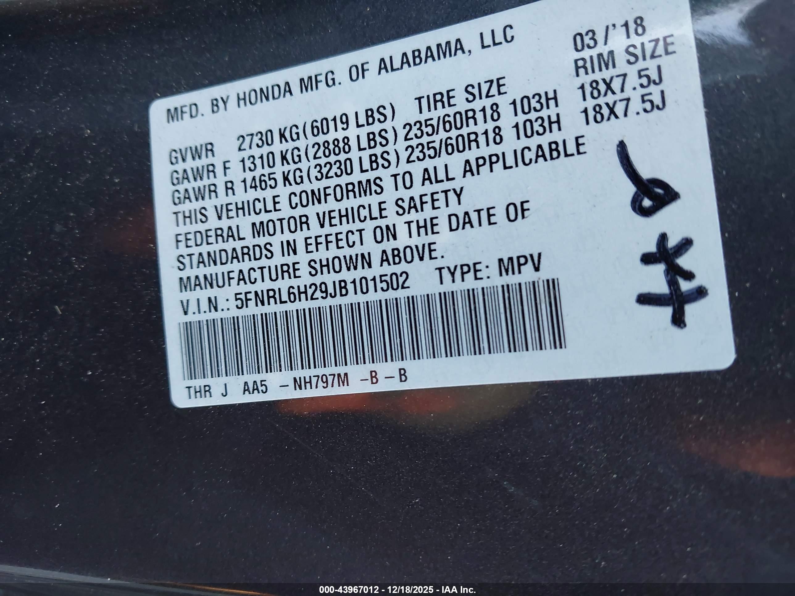 HONDA ODYSSEY image 9