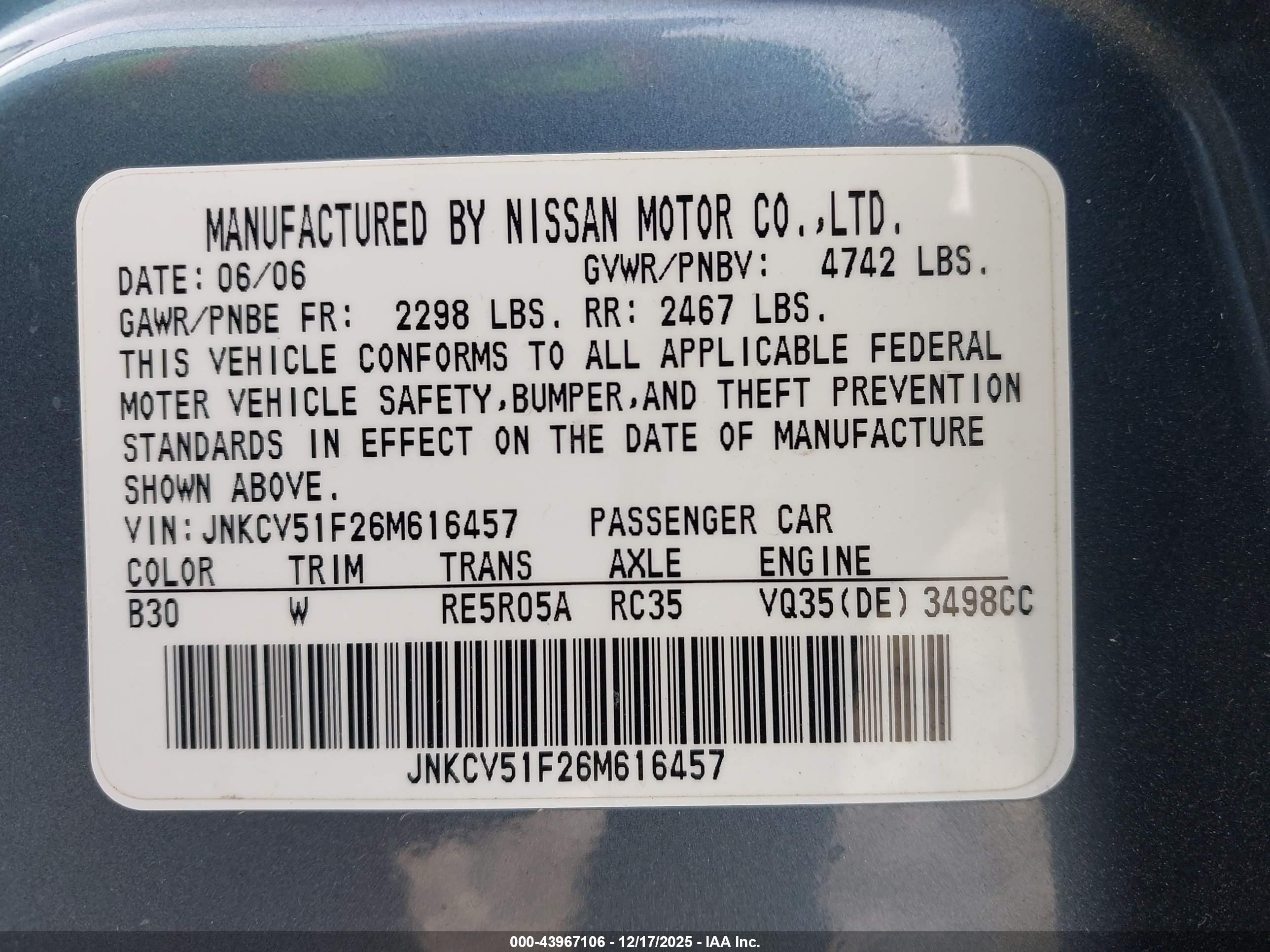 INFINITI G35X image 9