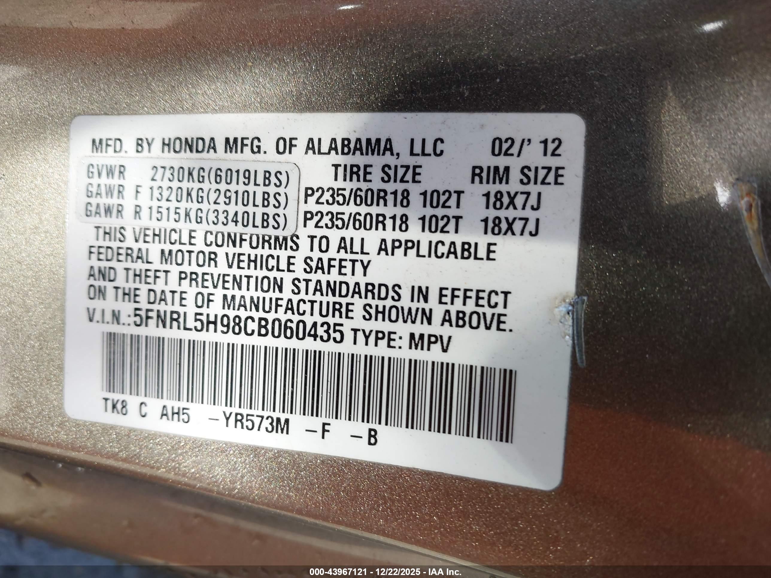 HONDA ODYSSEY image 9