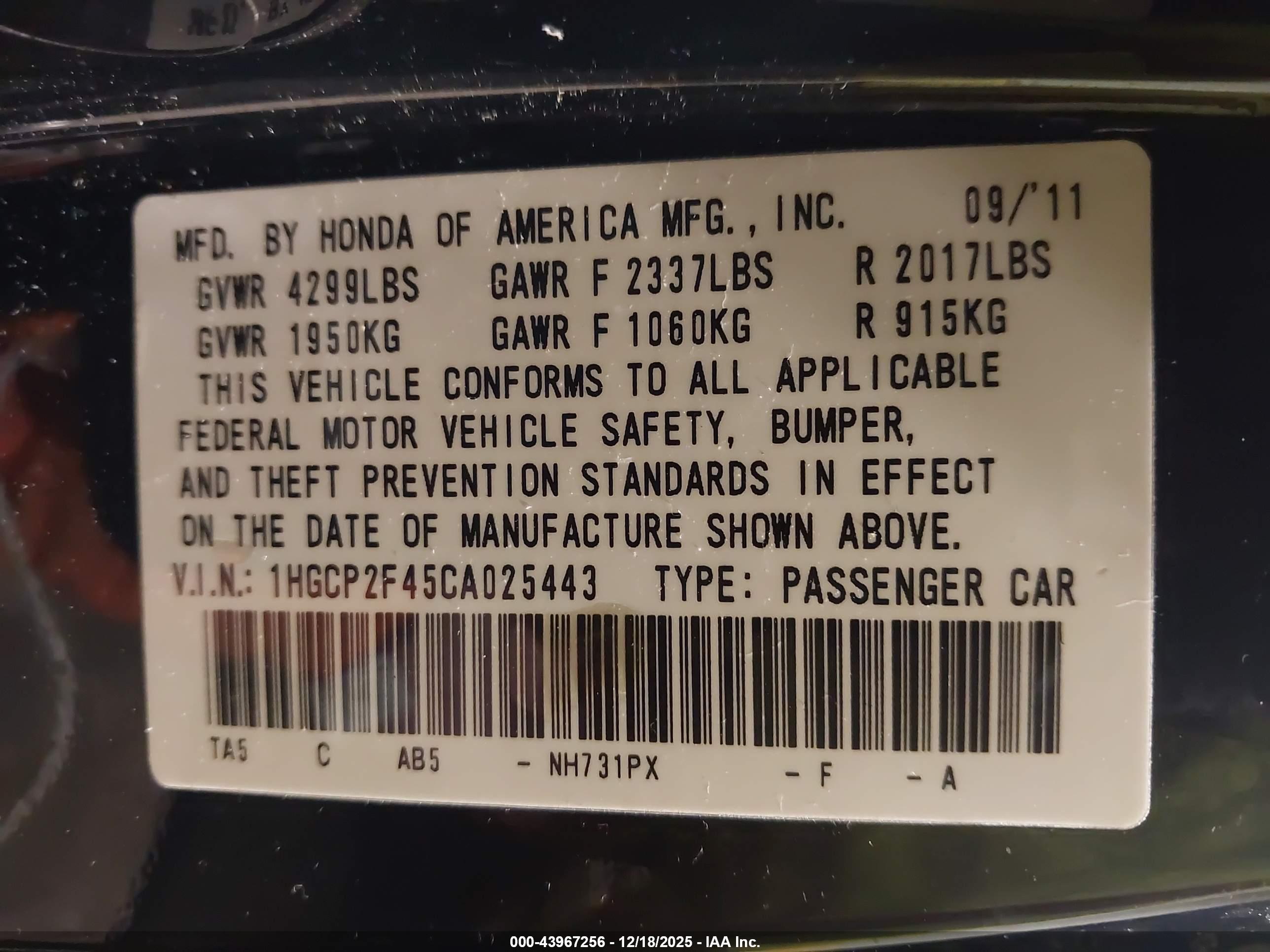HONDA ACCORD image 9