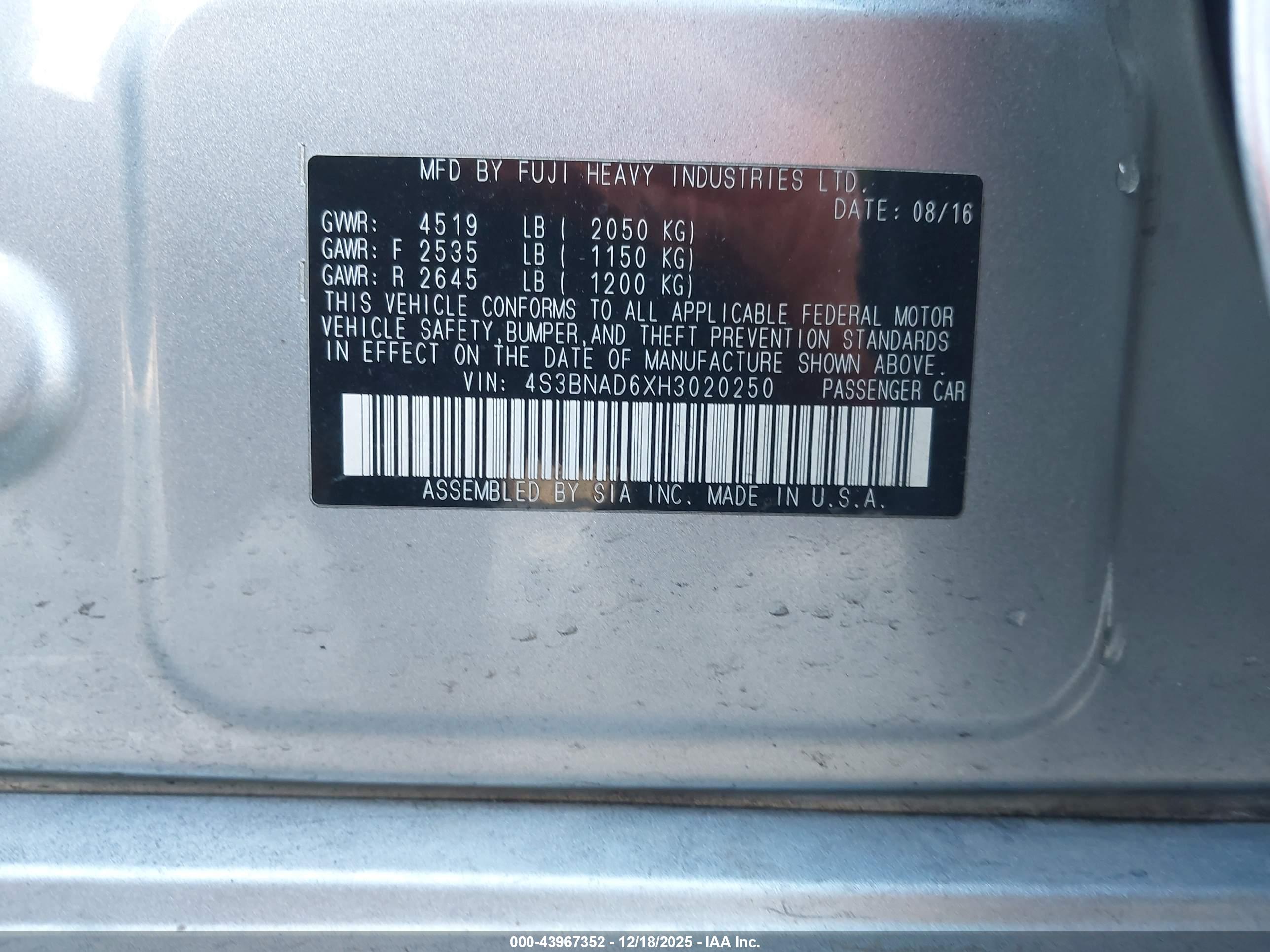 SUBARU LEGACY image 9