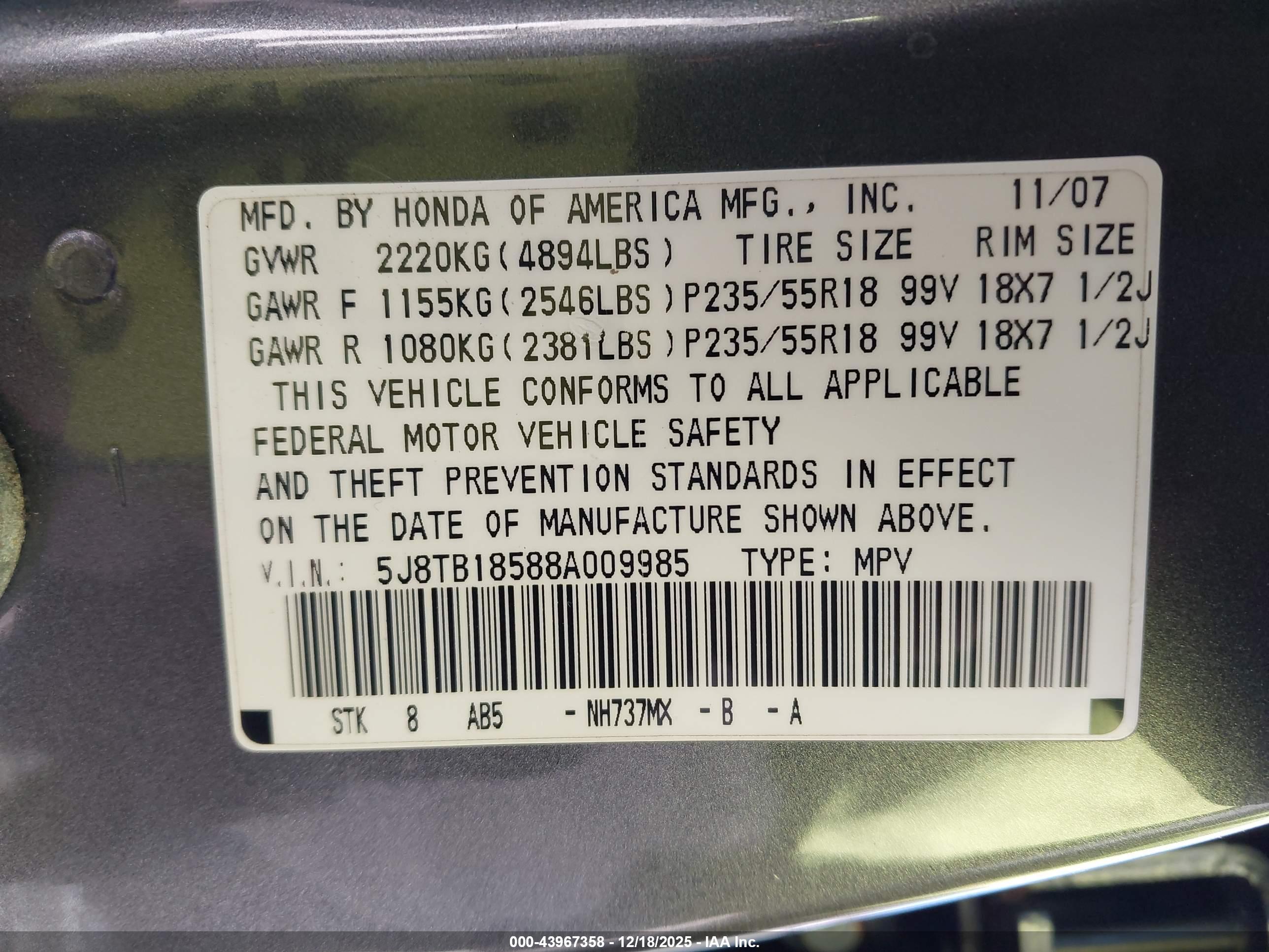 ACURA RDX image 9