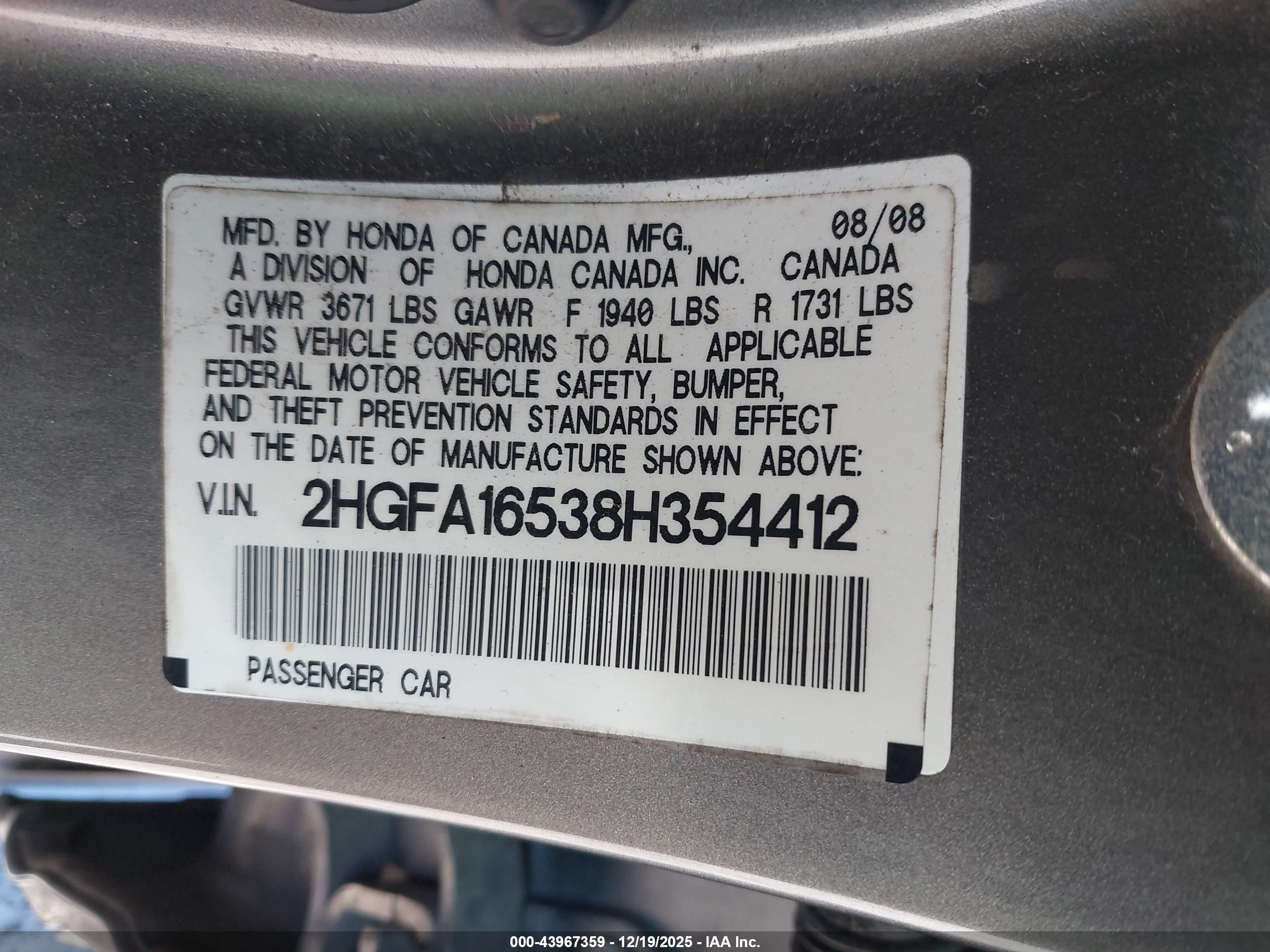 HONDA CIVIC image 9