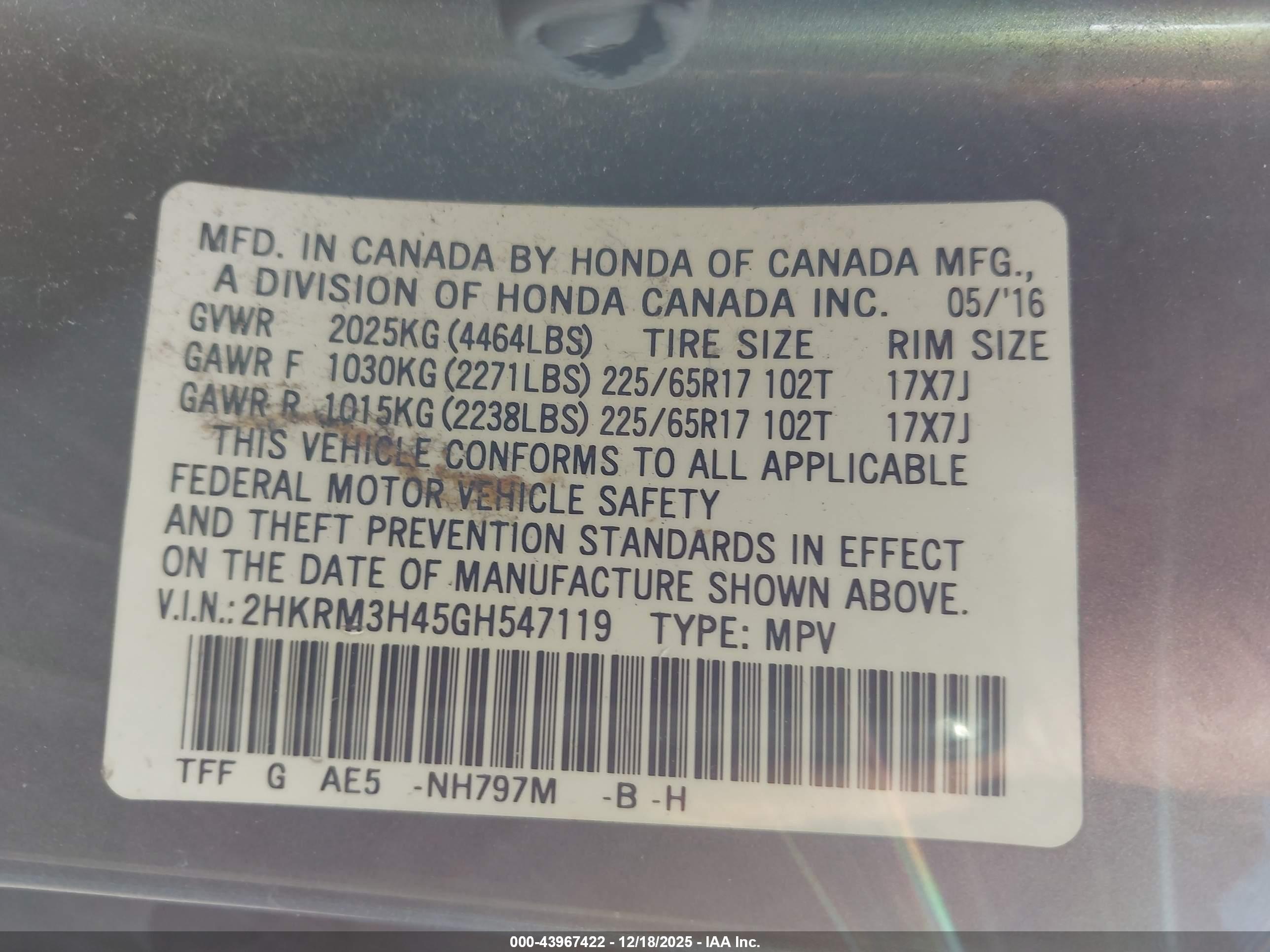 HONDA CR-V image 9