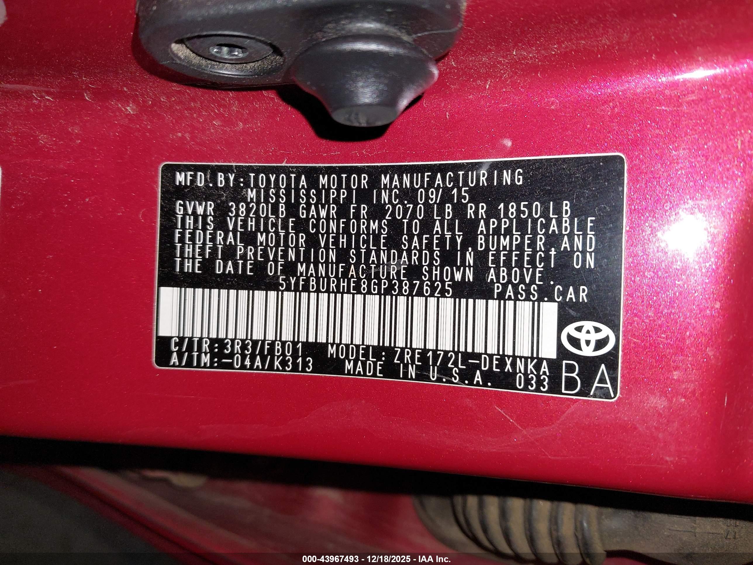 TOYOTA COROLLA image 9
