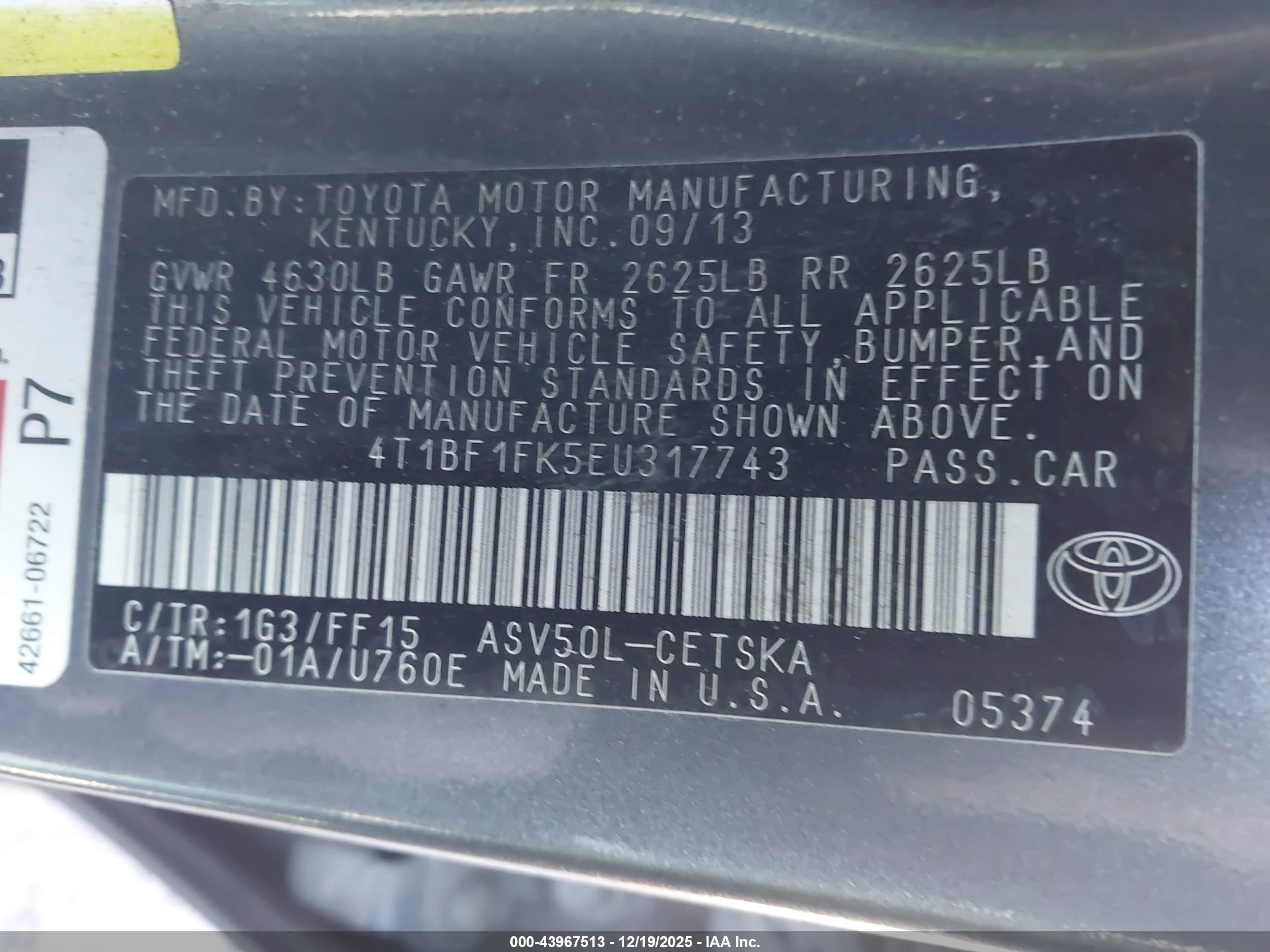 TOYOTA CAMRY image 9