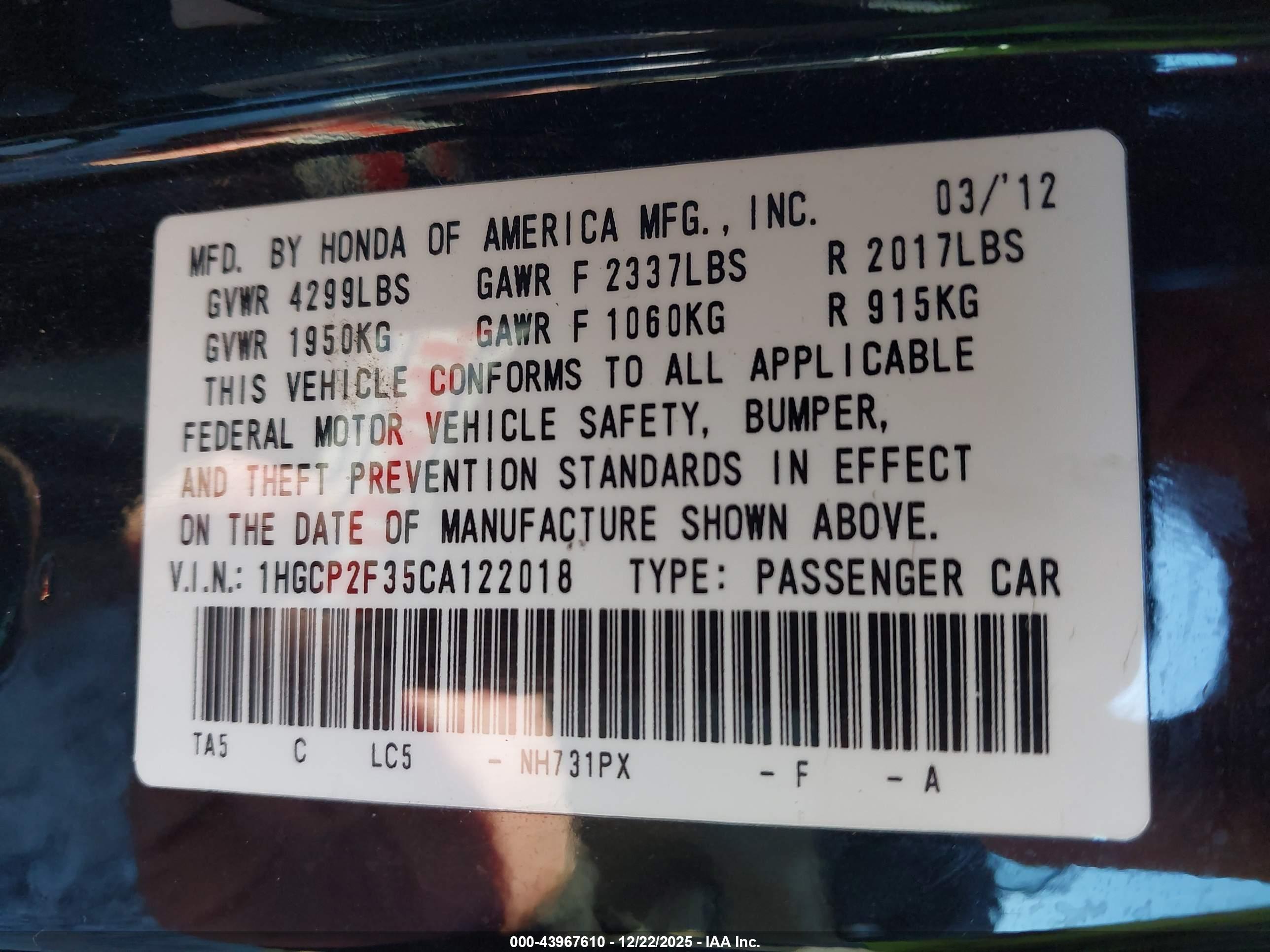 HONDA ACCORD image 9