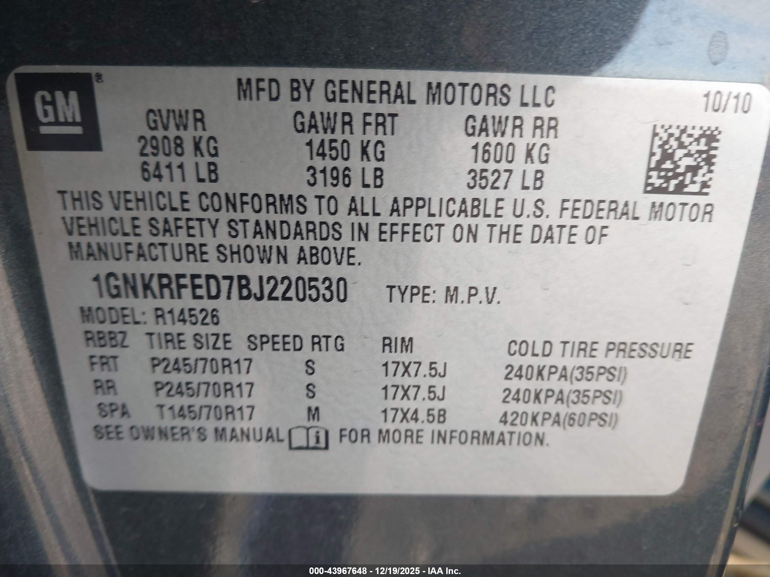 CHEVROLET TRAVERSE image 9